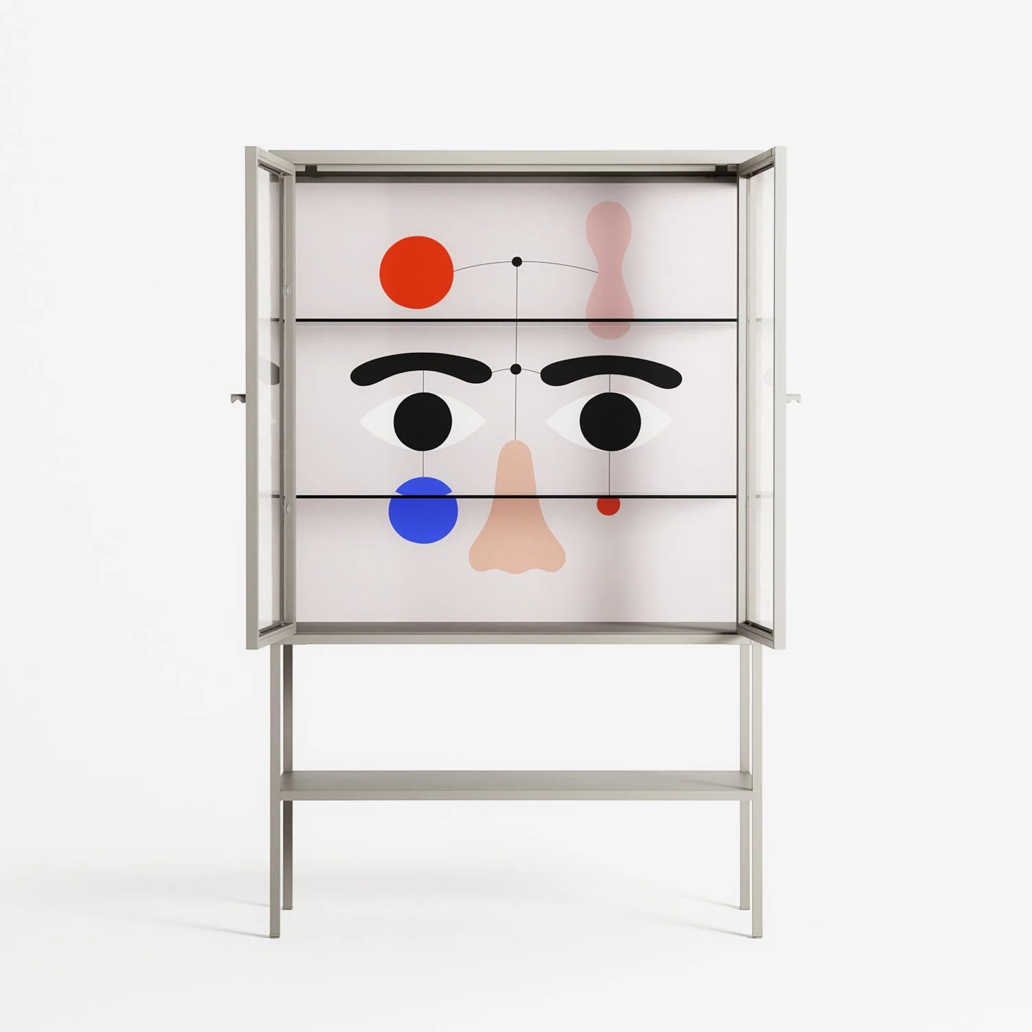 Équilibré - Loft Cabinet - David Vanadia - Pebble - Clear glass - Image 3