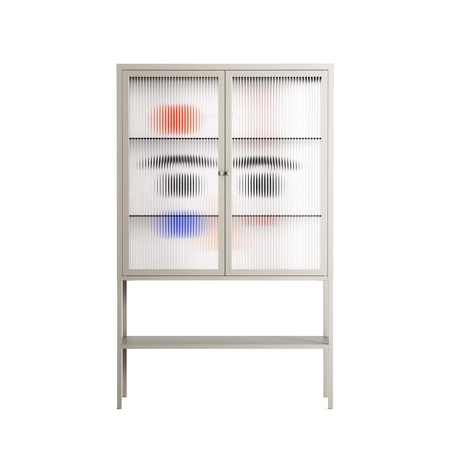 Équilibré - Loft Cabinet - David Vanadia - Pebble - Reeded glass
