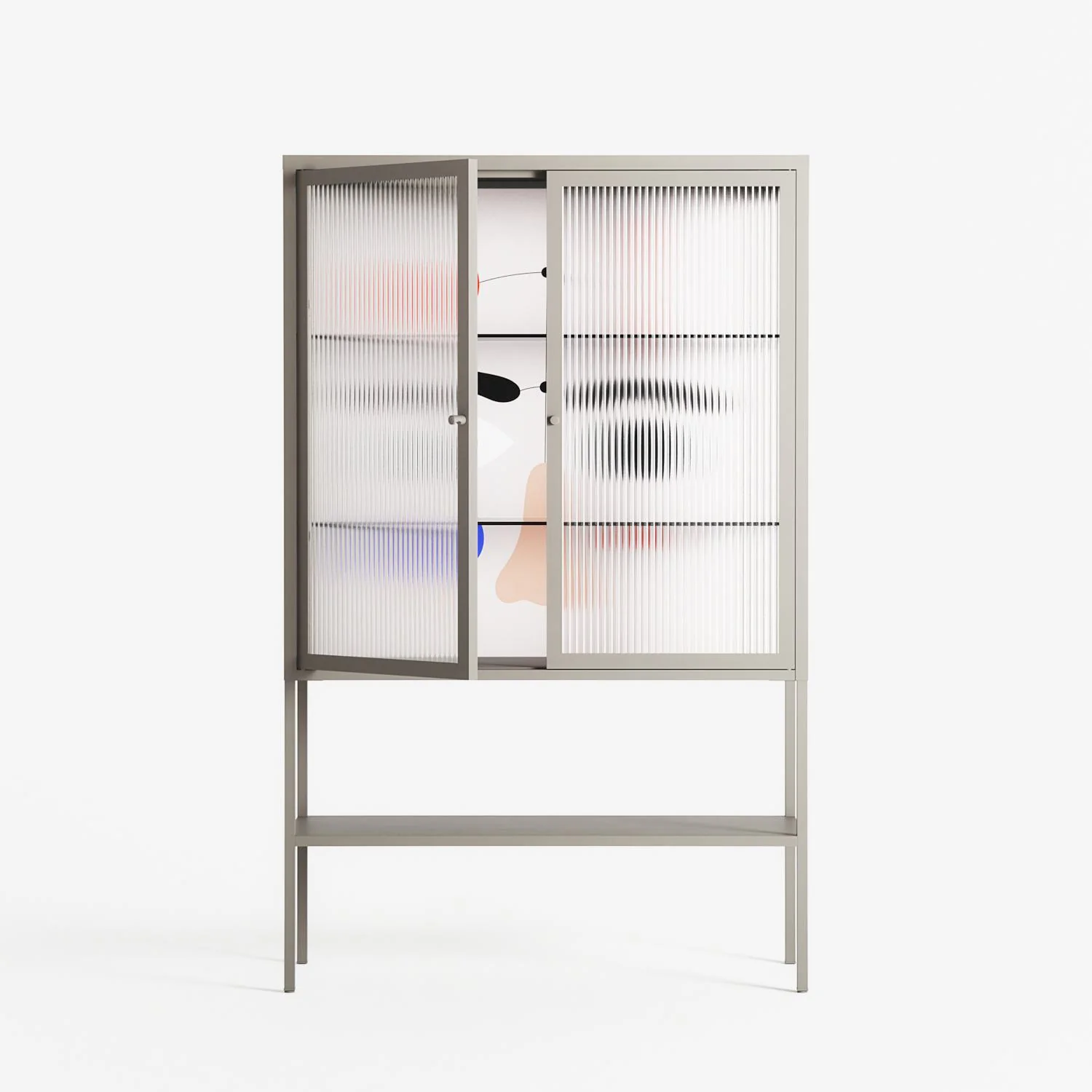 Équilibré - Loft Cabinet - David Vanadia - Pebble - Reeded glass - Image 2