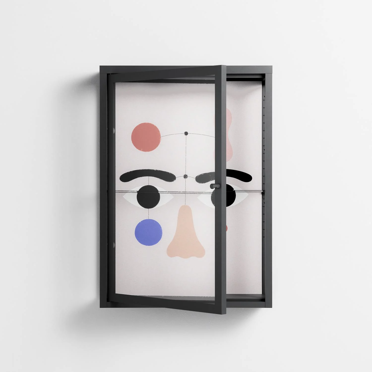Équilibré - Wall Cabinet - David Vanadia - Antracite - Clear glass - Image 2