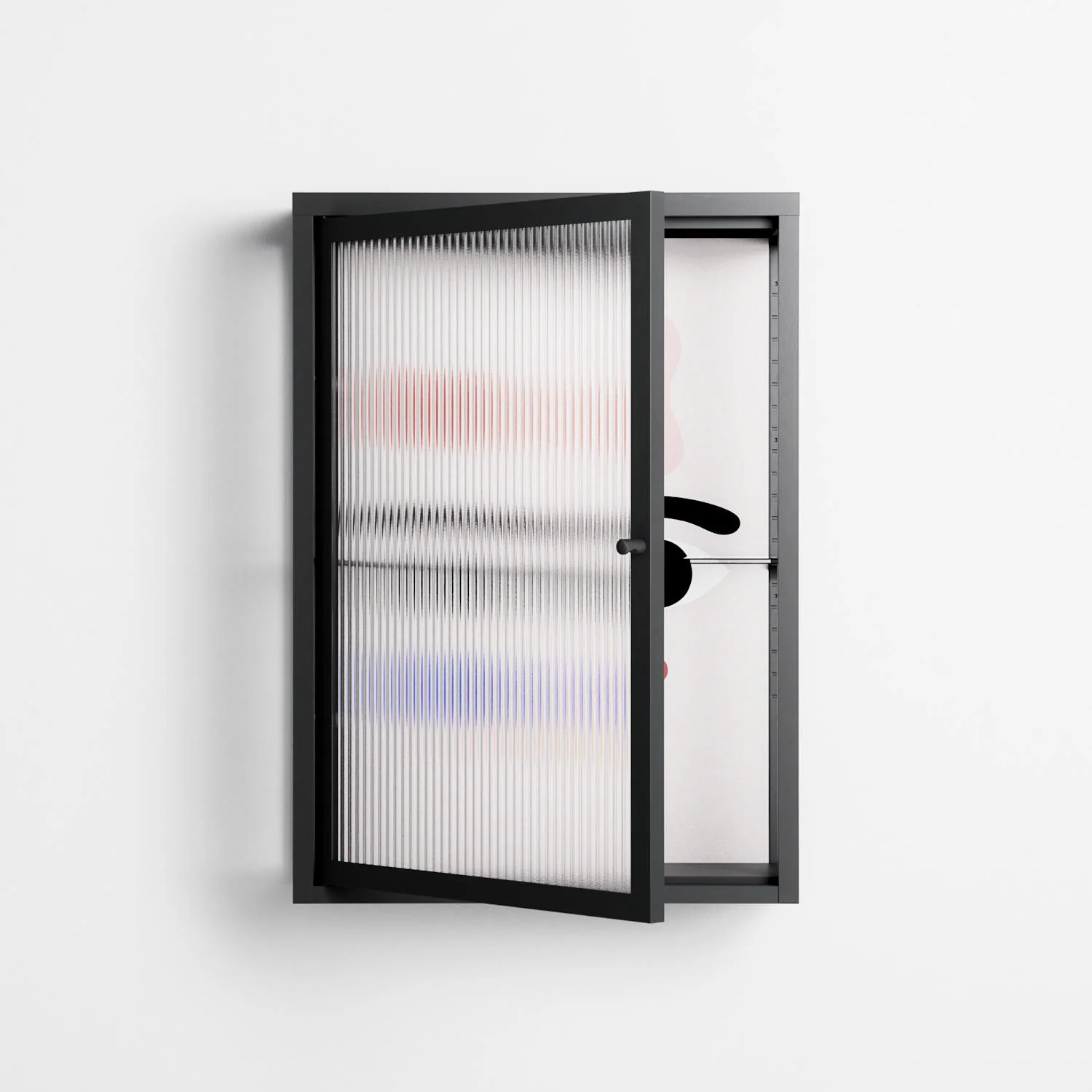 Équilibré - Wall Cabinet - David Vanadia - Antracite - Reeded glass - Image 2