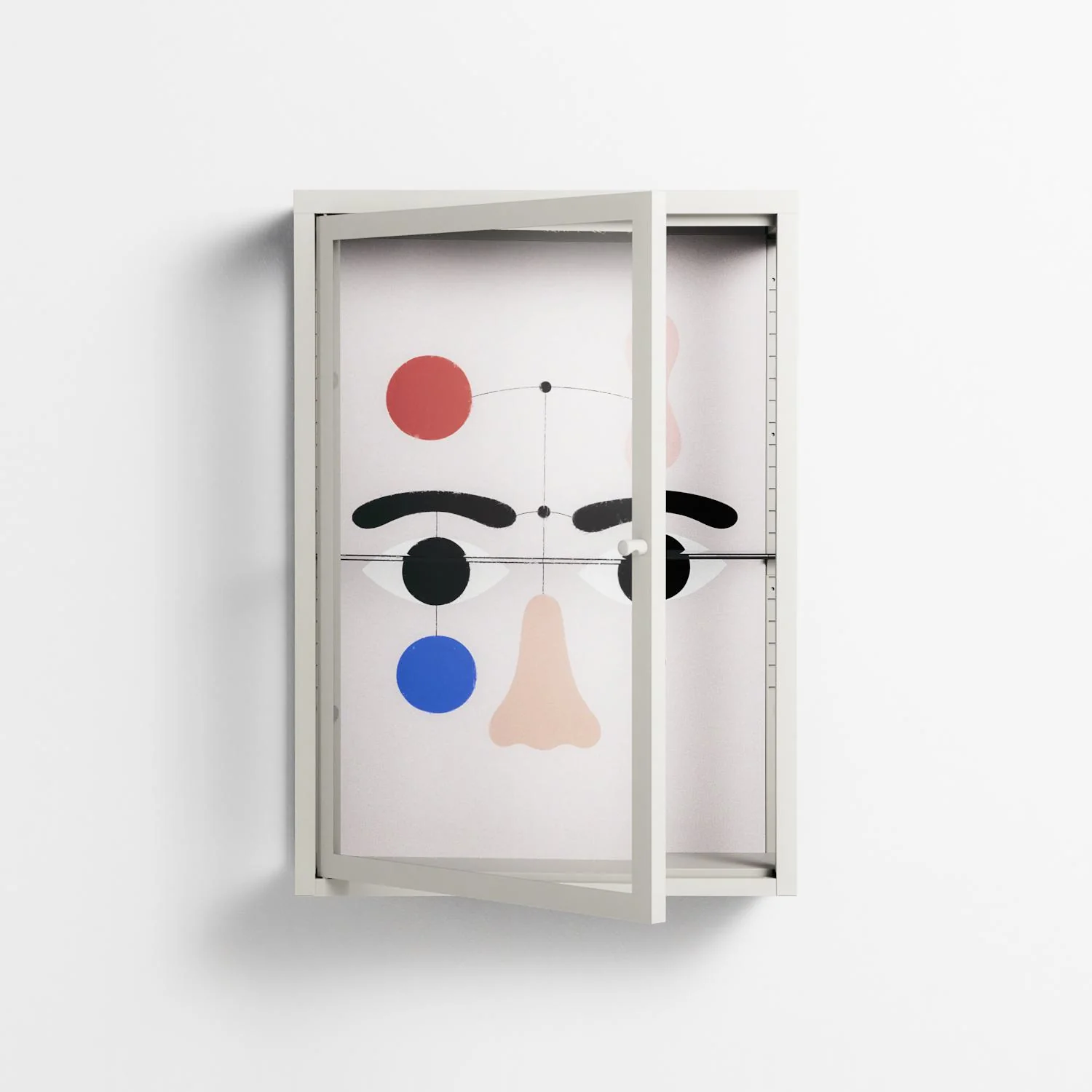 Équilibré - Wall Cabinet - David Vanadia - Chalk - Clear glass - Image 2