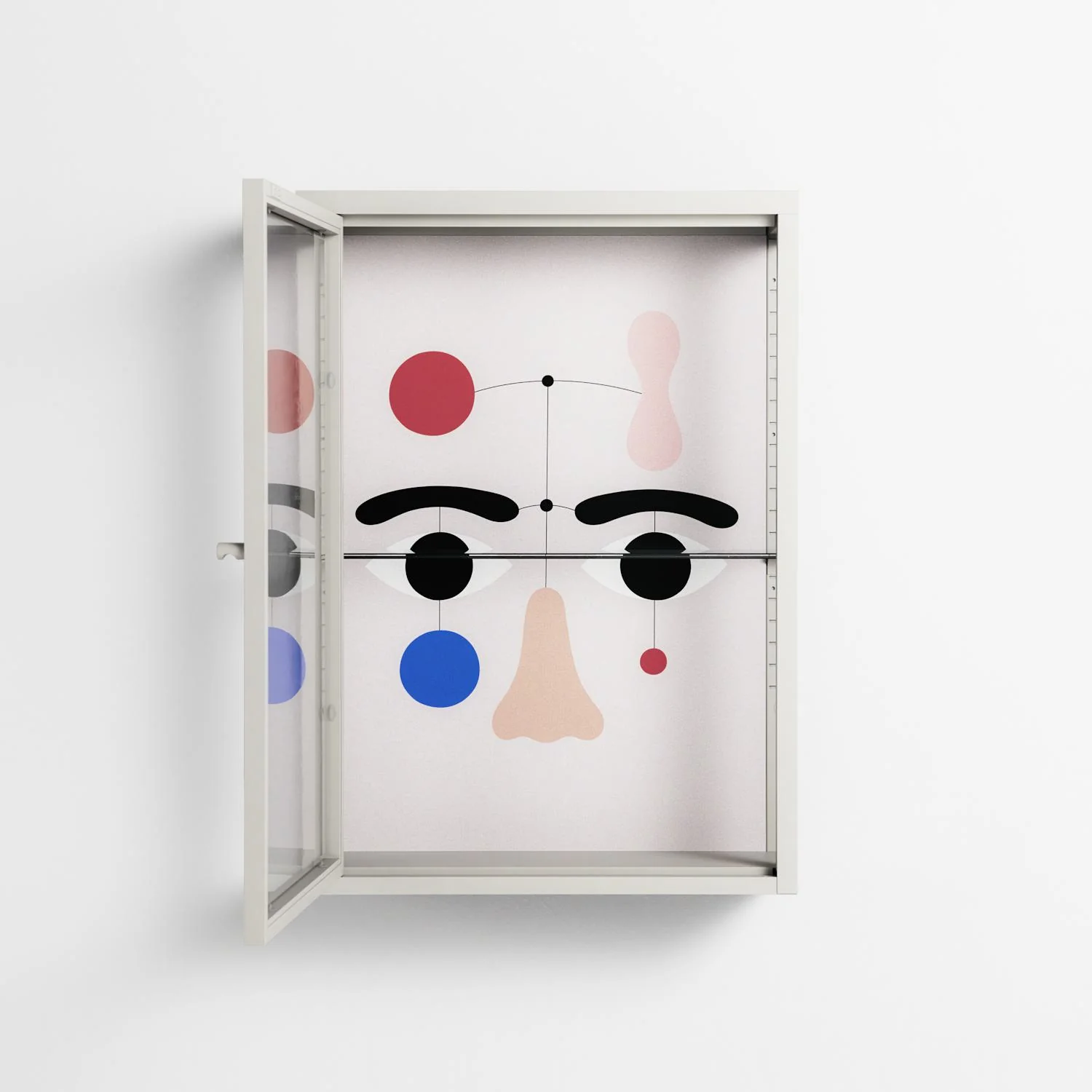 Équilibré - Wall Cabinet - David Vanadia - Chalk - Clear glass - Image 3