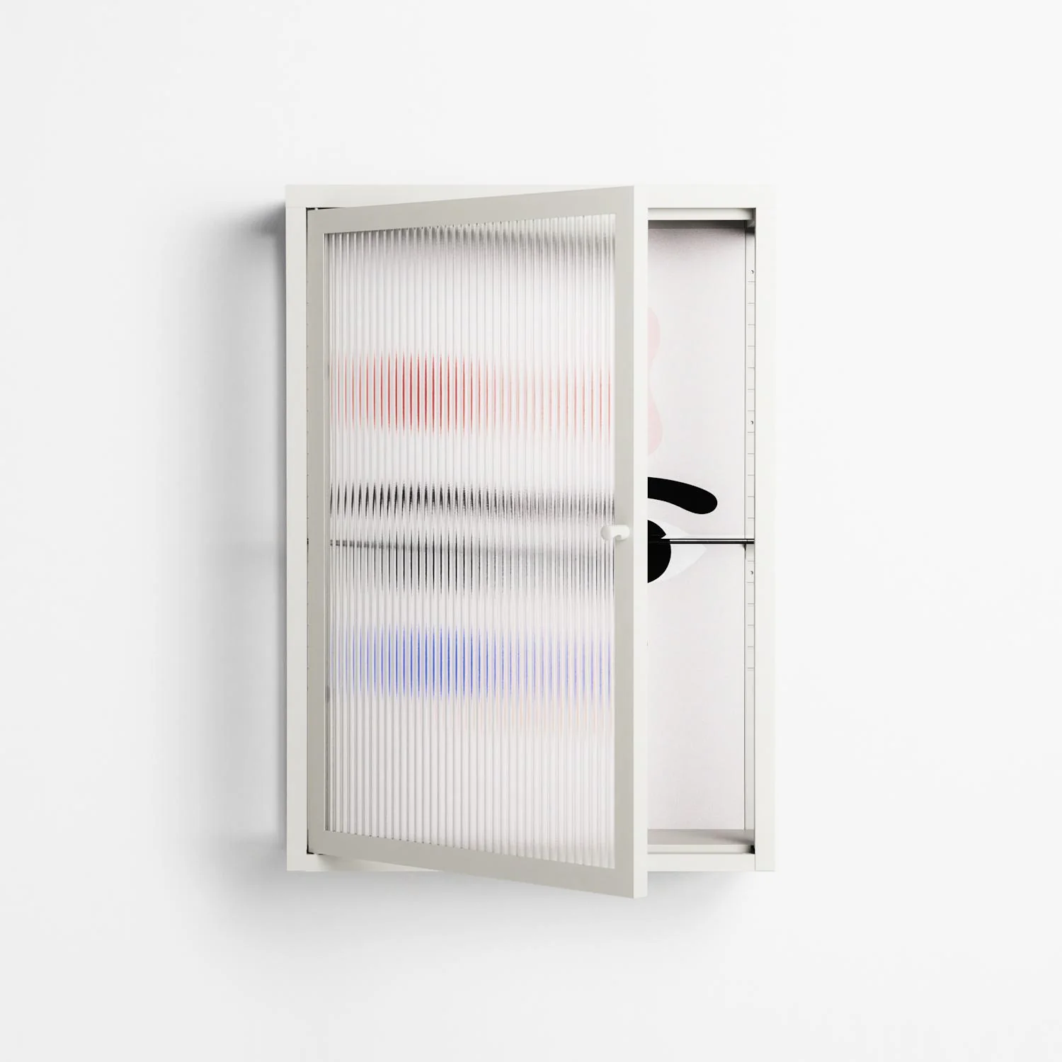 Équilibré - Wall Cabinet - David Vanadia - Chalk - Reeded glass - Image 2