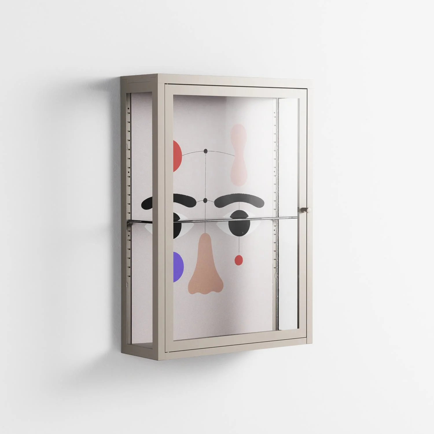 Équilibré - Wall Cabinet - David Vanadia - Pebble - Clear glass - Image 4