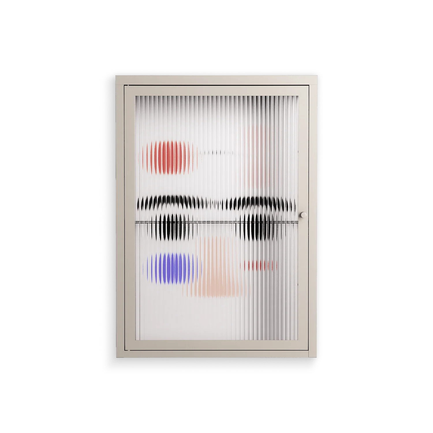 Équilibré - Wall Cabinet - David Vanadia - Pebble - Reeded glass