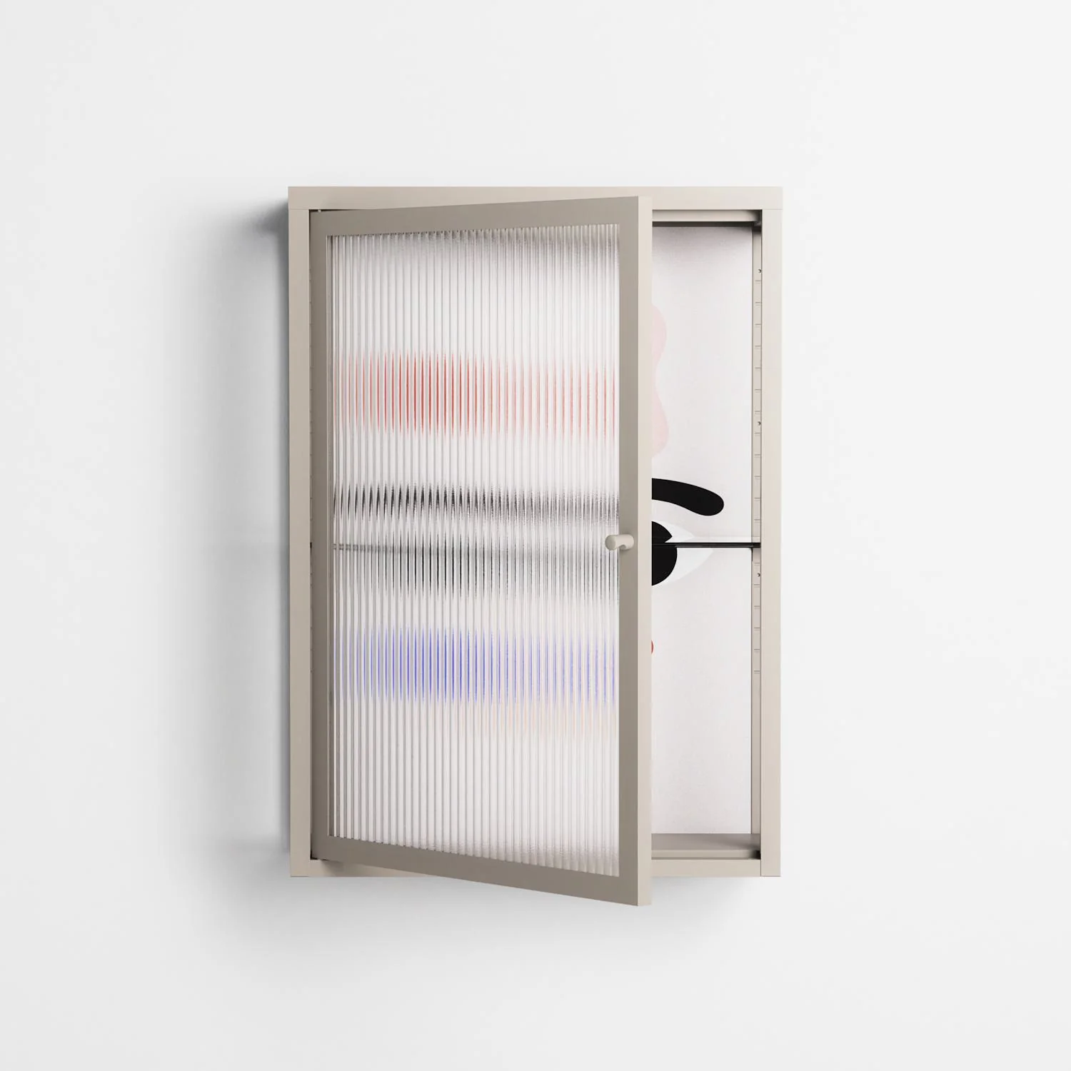 Équilibré - Wall Cabinet - David Vanadia - Pebble - Reeded glass - Image 2