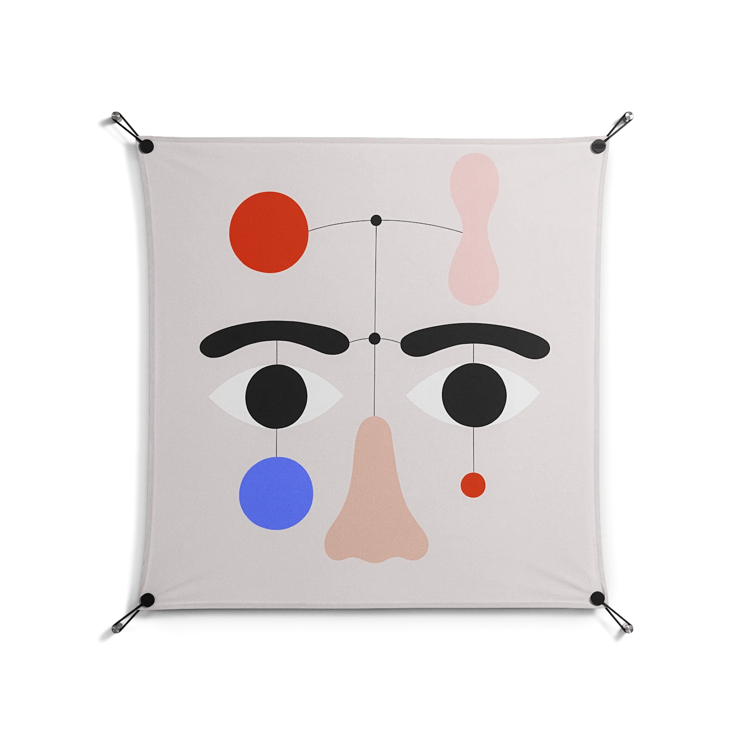 Équilibré - Work On Wall - David Vanadia - Black - 90 x 90 cm