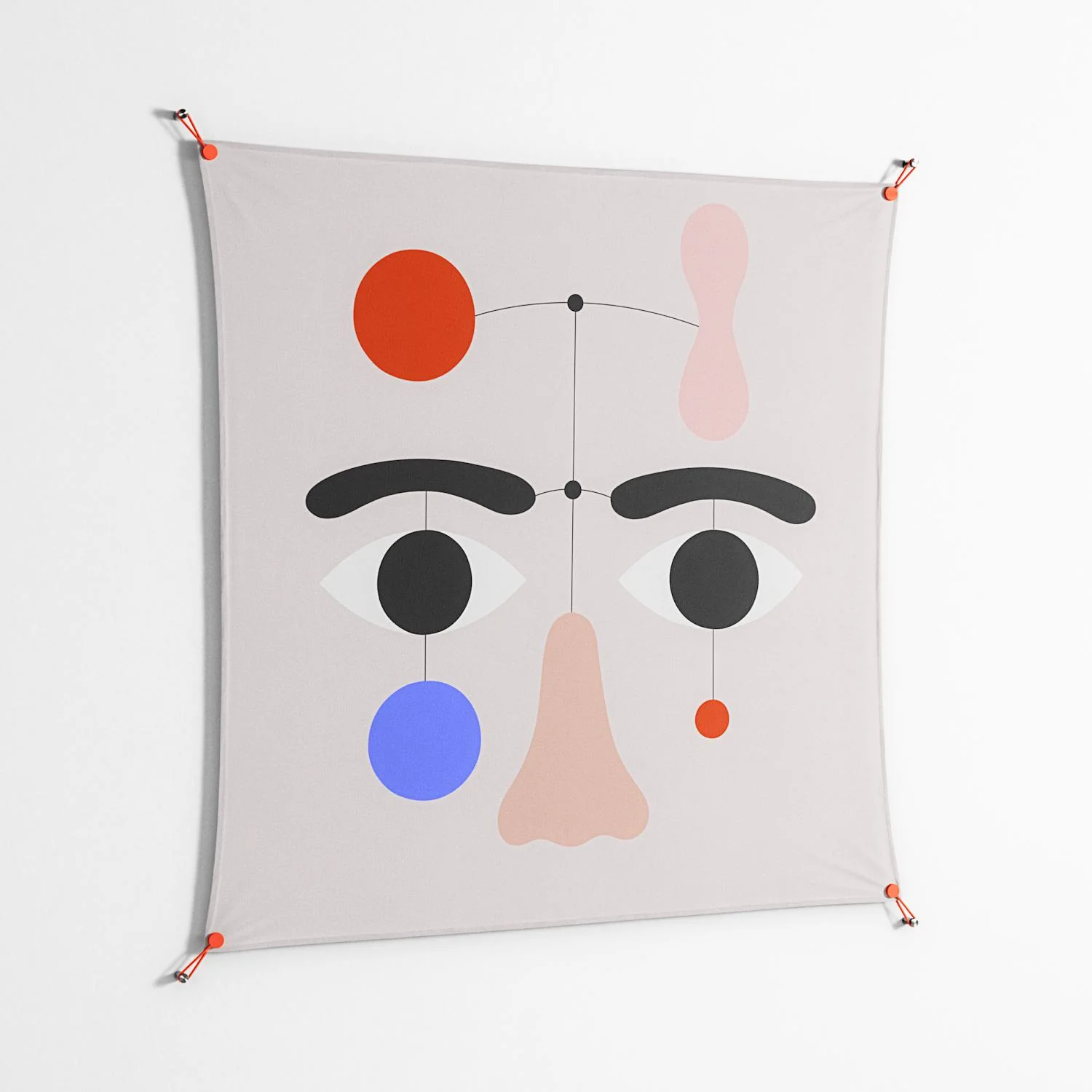 Équilibré - Work On Wall - David Vanadia - Orange - 140 x 140 cm - Image 2
