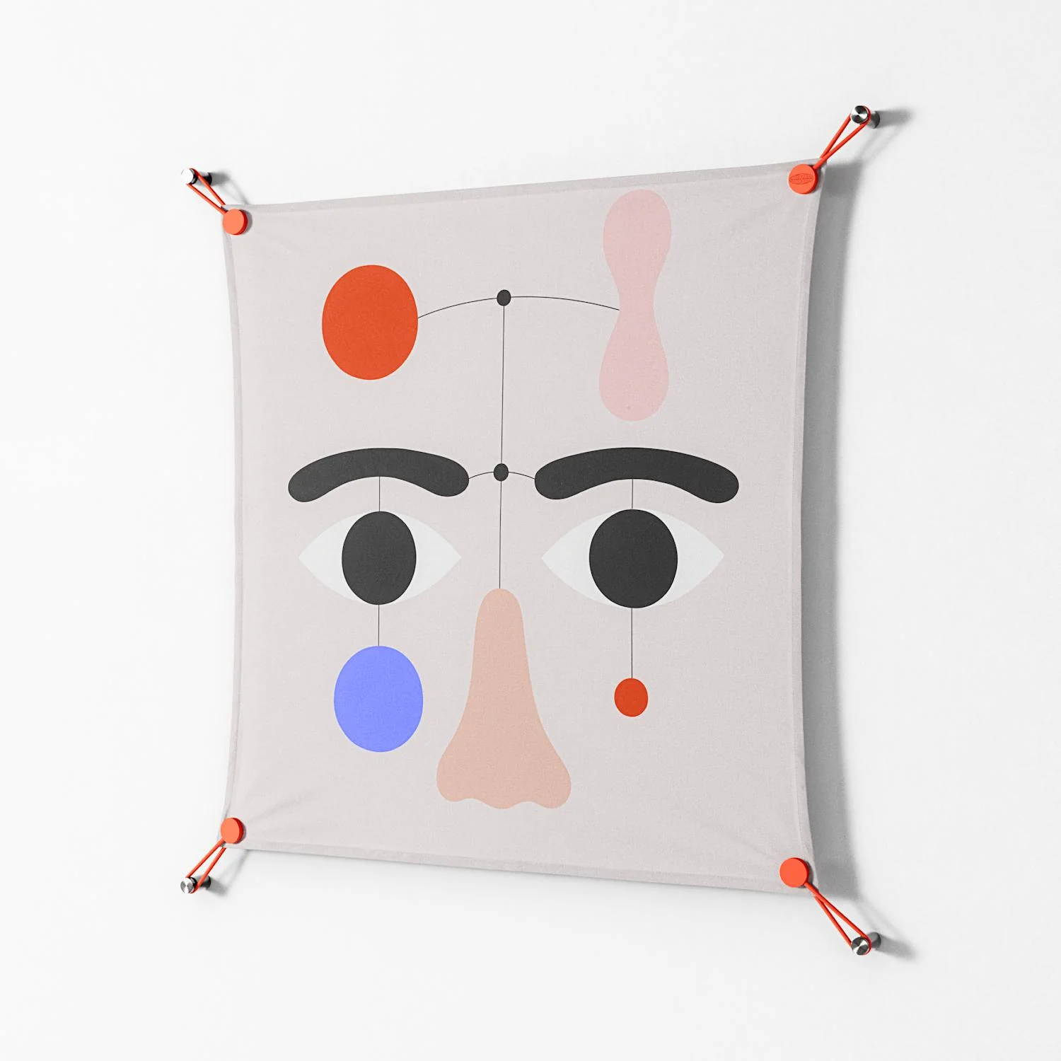 Équilibré - Work On Wall - David Vanadia - Orange - 70 x 70 cm - Image 2