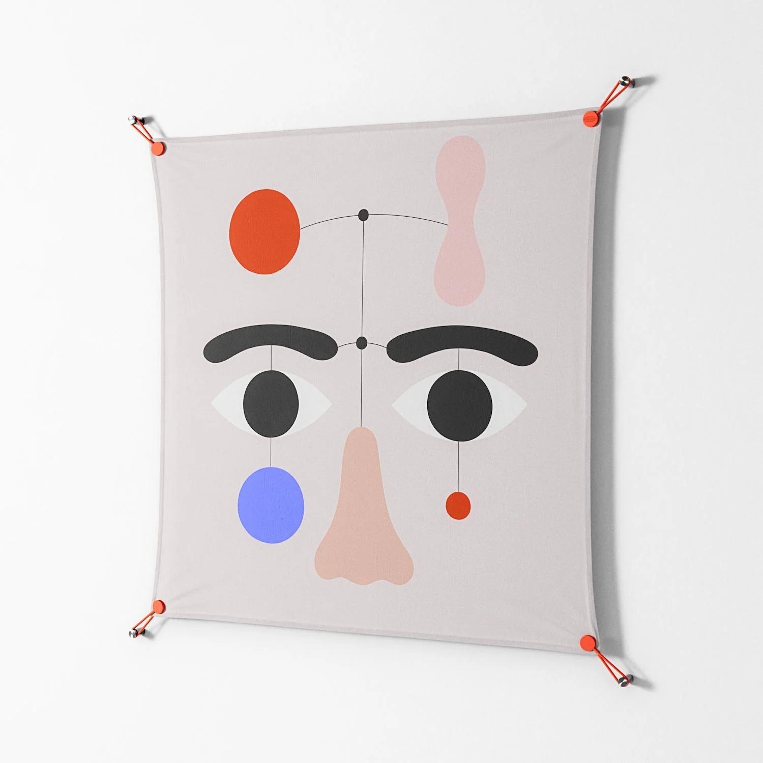 Équilibré - Work On Wall - David Vanadia - Orange - 90 x 90 cm - Image 2