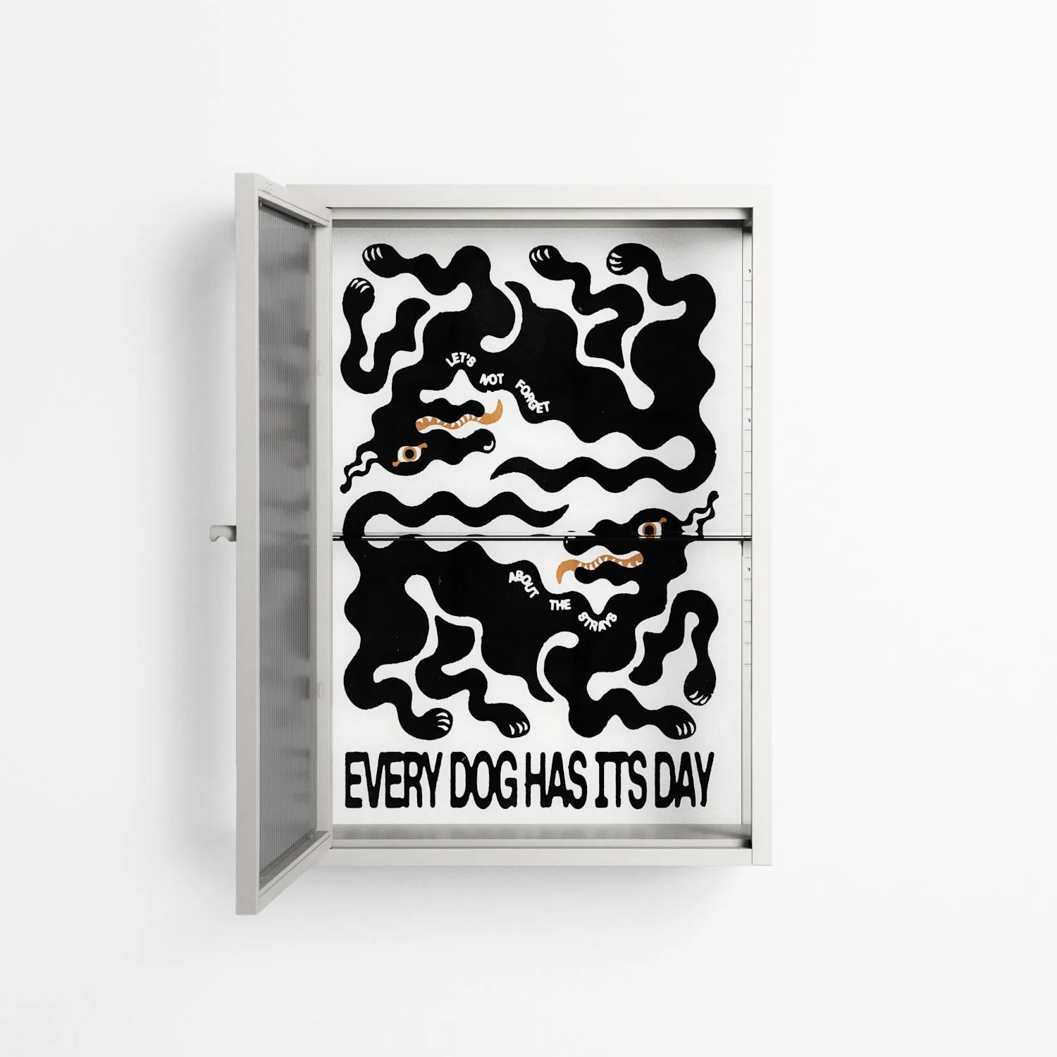 Every Dog - Wall Cabinet - Alexander Khabbazi - Chalk - Reeded glass - Image 2