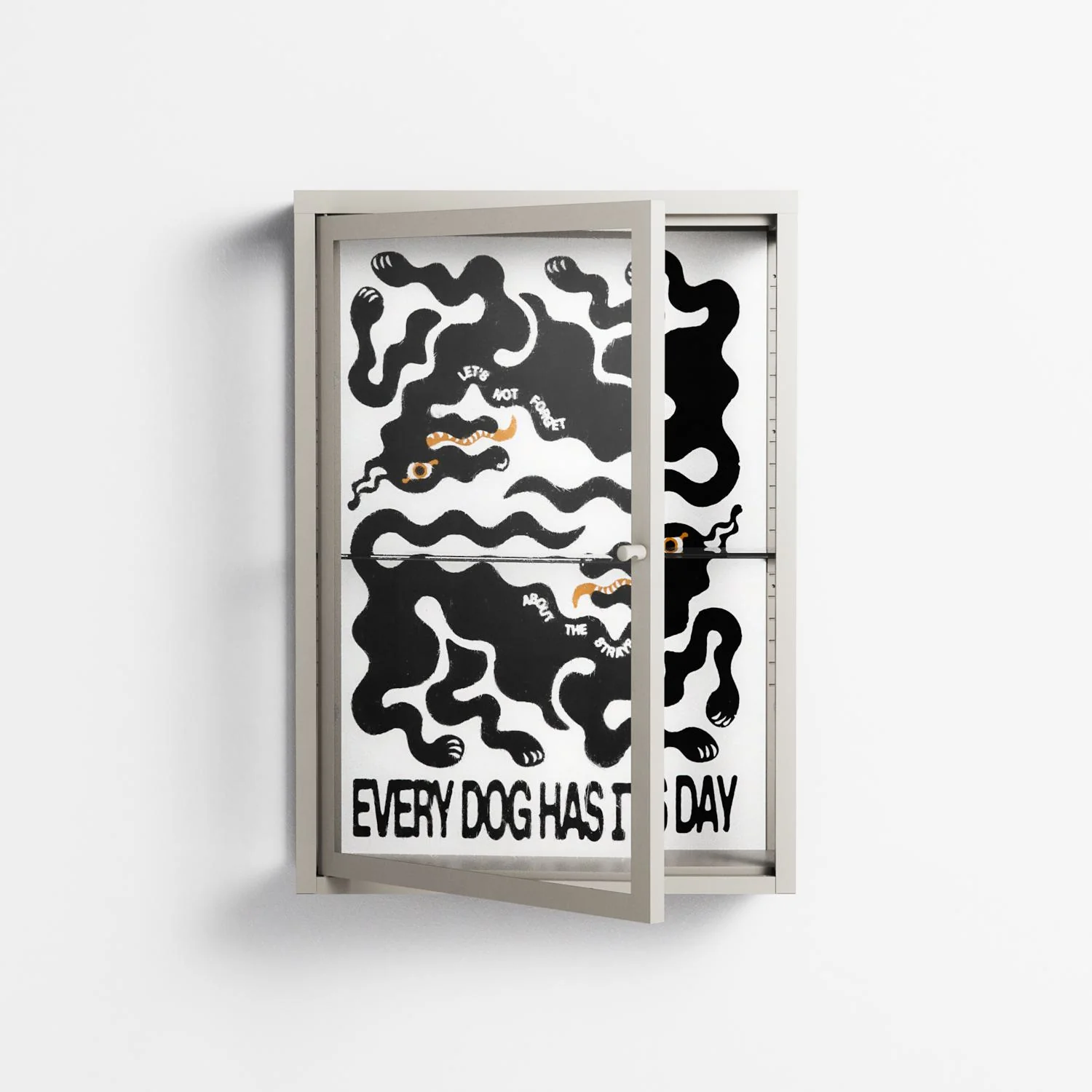 Every Dog - Wall Cabinet - Alexander Khabbazi - Pebble - Clear glass