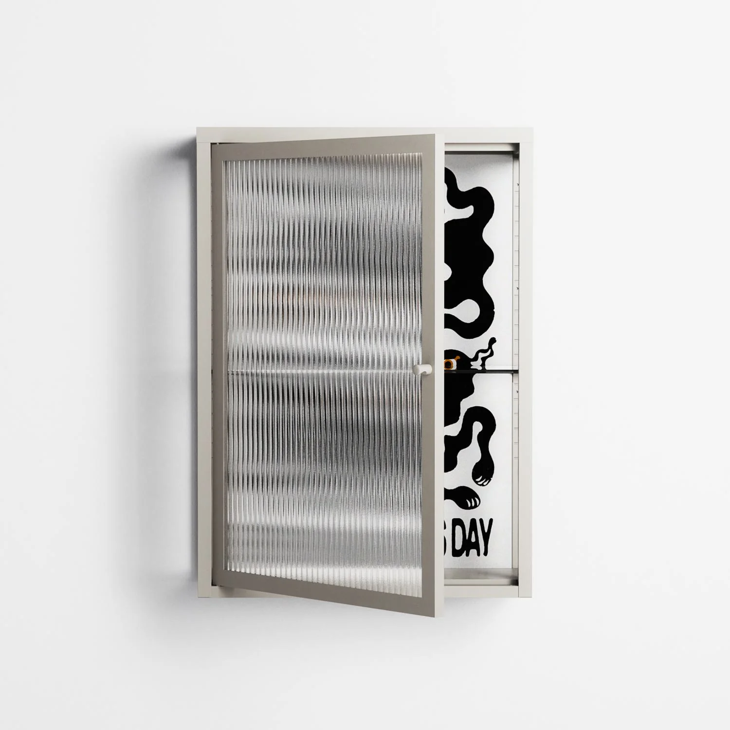 Every Dog - Wall Cabinet - Alexander Khabbazi - Pebble - Reeded glass