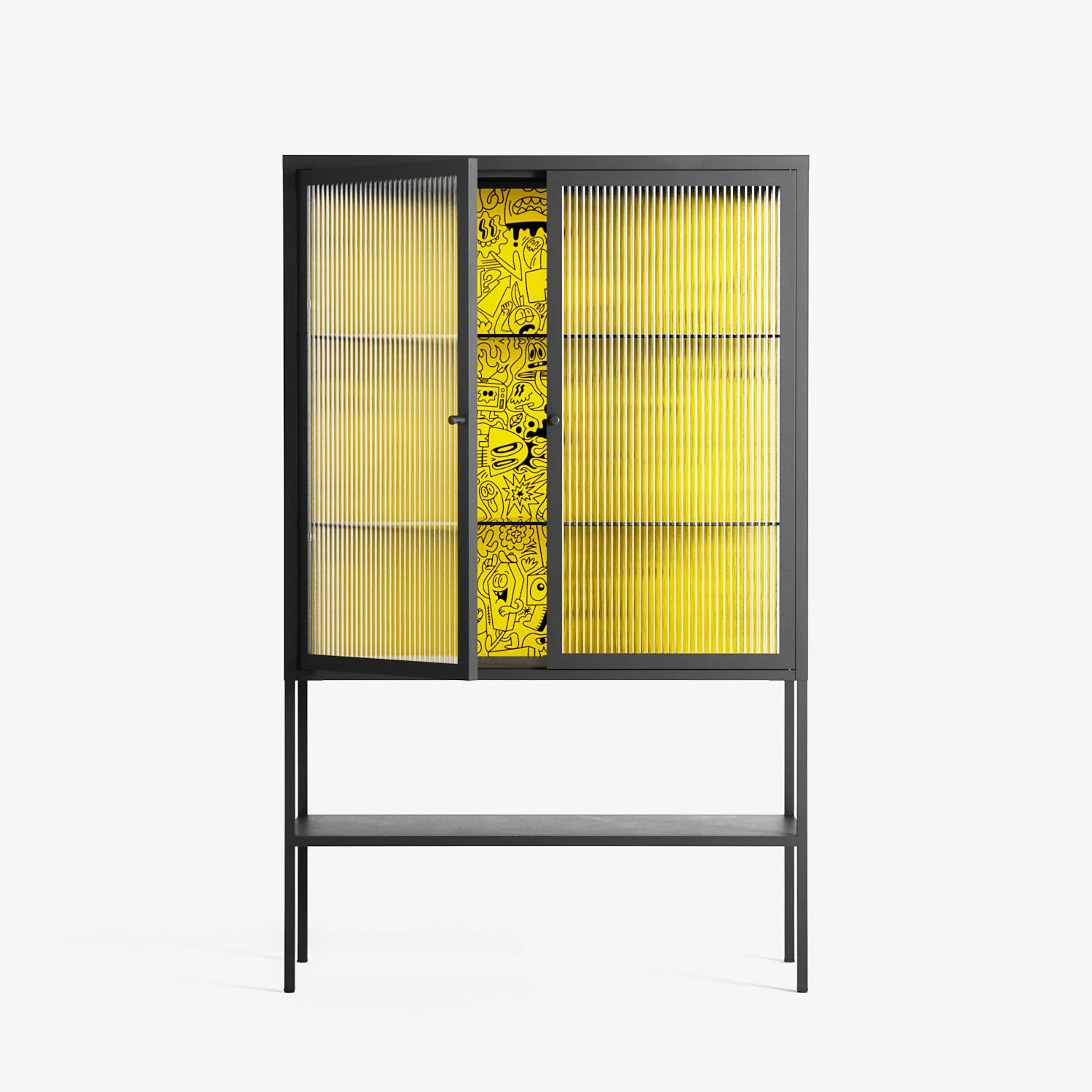 Everything Always - Loft Cabinet - Craig Watkins - Antracite - Reeded glass - Image 2
