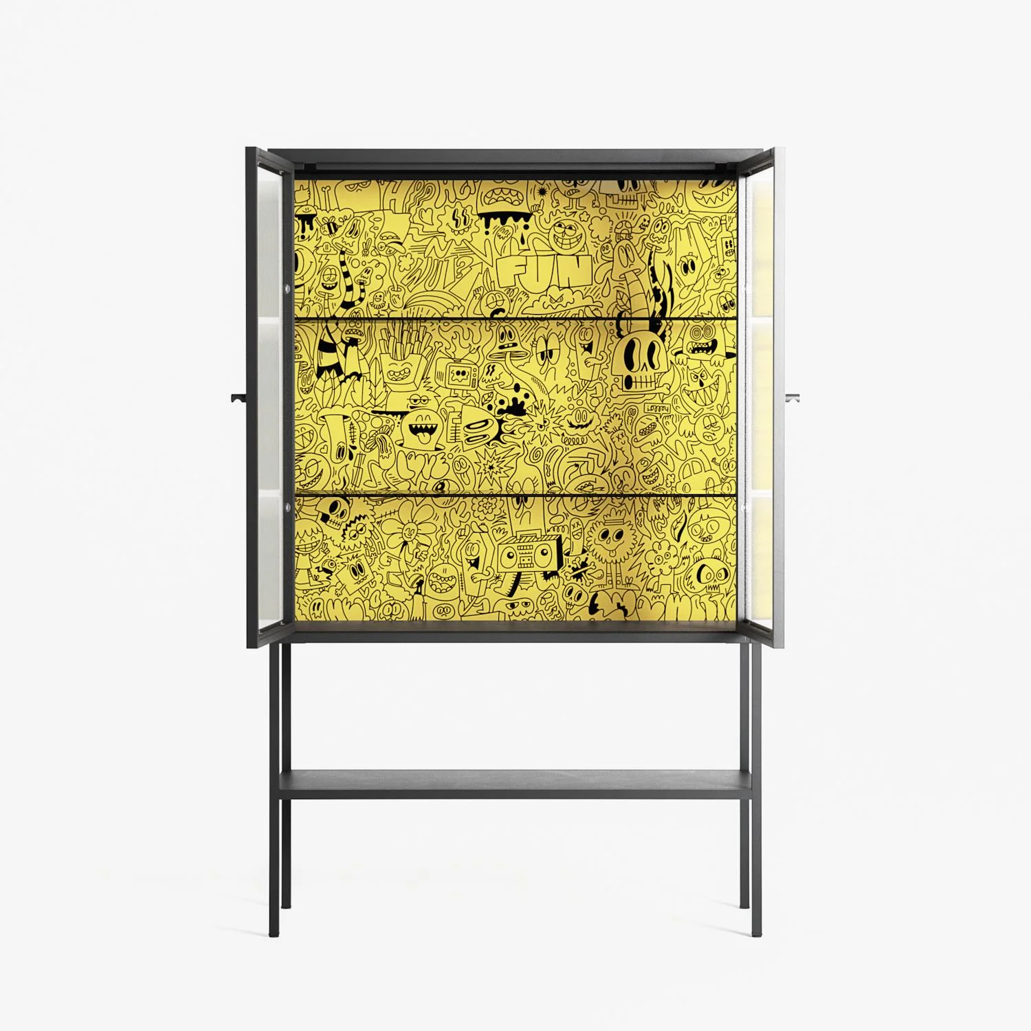 Everything Always - Loft Cabinet - Craig Watkins - Antracite - Reeded glass - Image 3