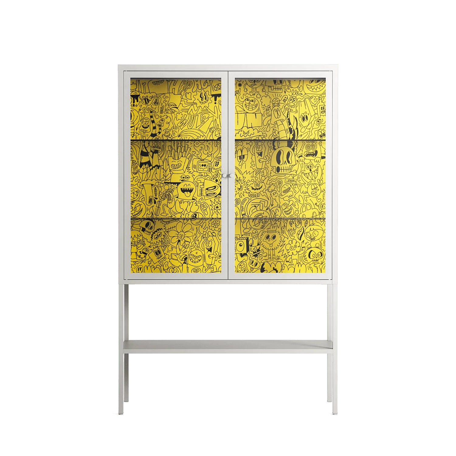 Everything Always - Loft Cabinet - Craig Watkins - Chalk - Clear glass