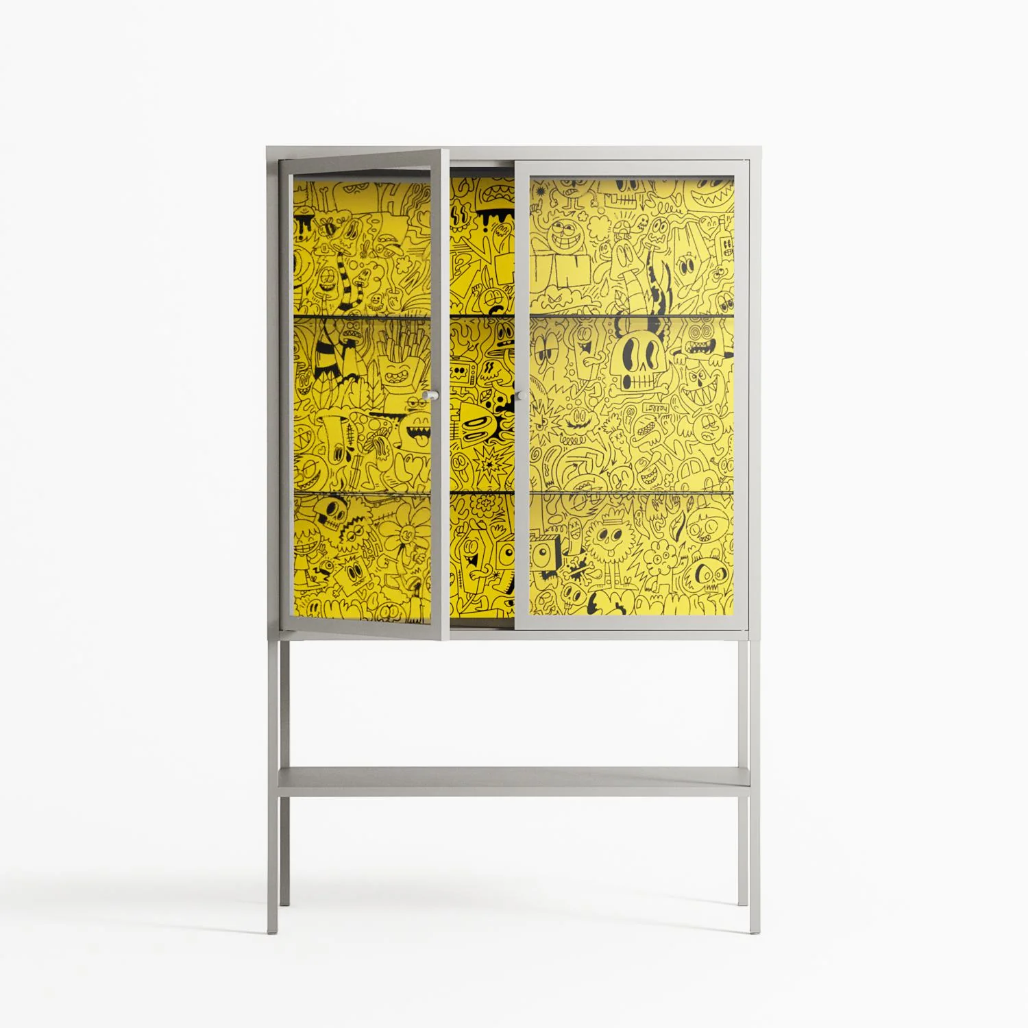 Everything Always - Loft Cabinet - Craig Watkins - Chalk - Clear glass - Image 2