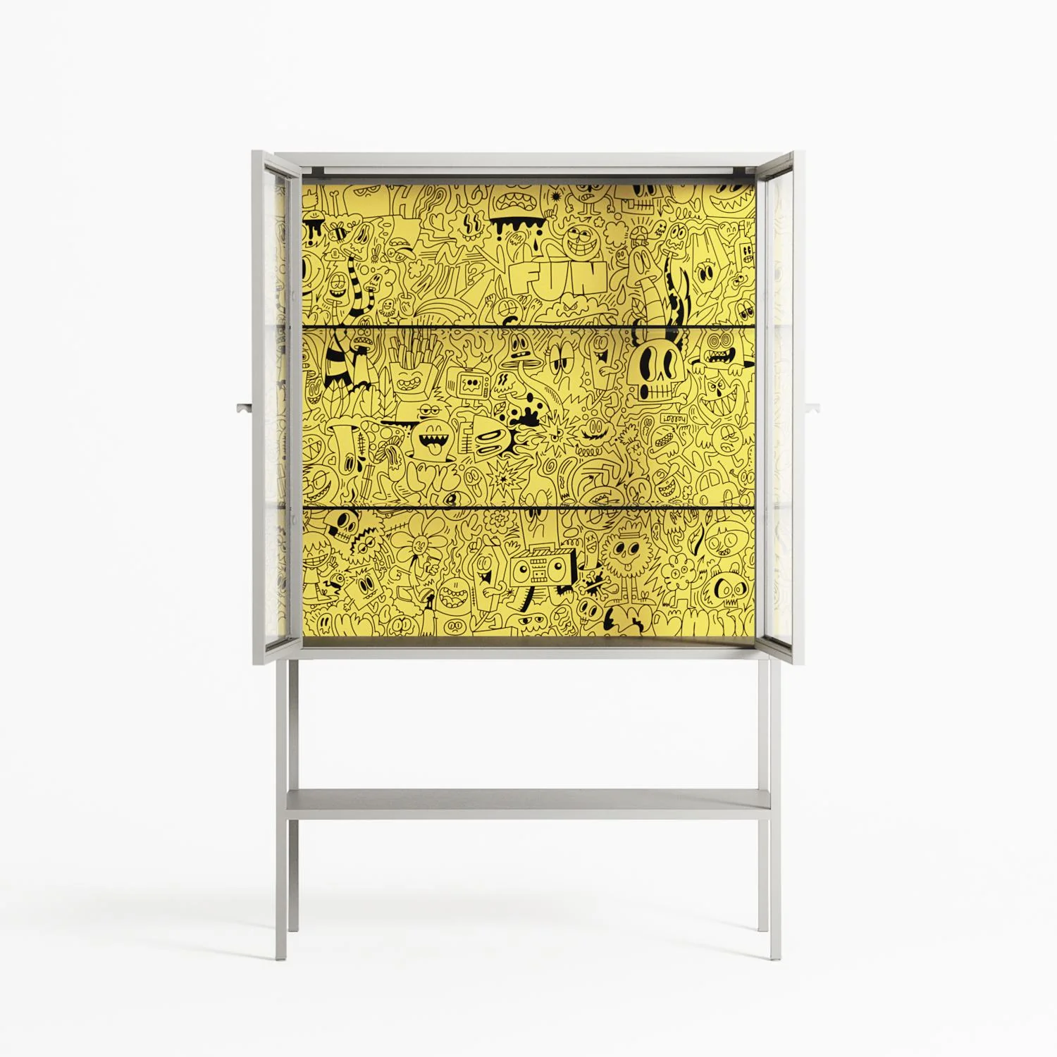 Everything Always - Loft Cabinet - Craig Watkins - Chalk - Clear glass - Image 3