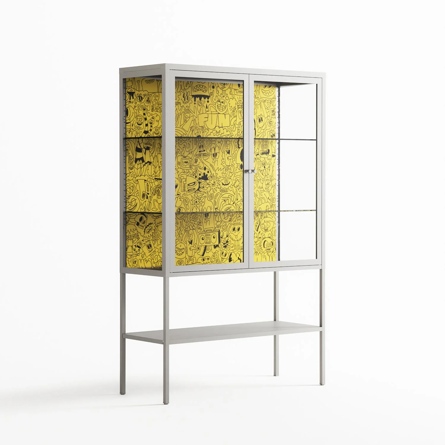 Everything Always - Loft Cabinet - Craig Watkins - Chalk - Clear glass - Image 4