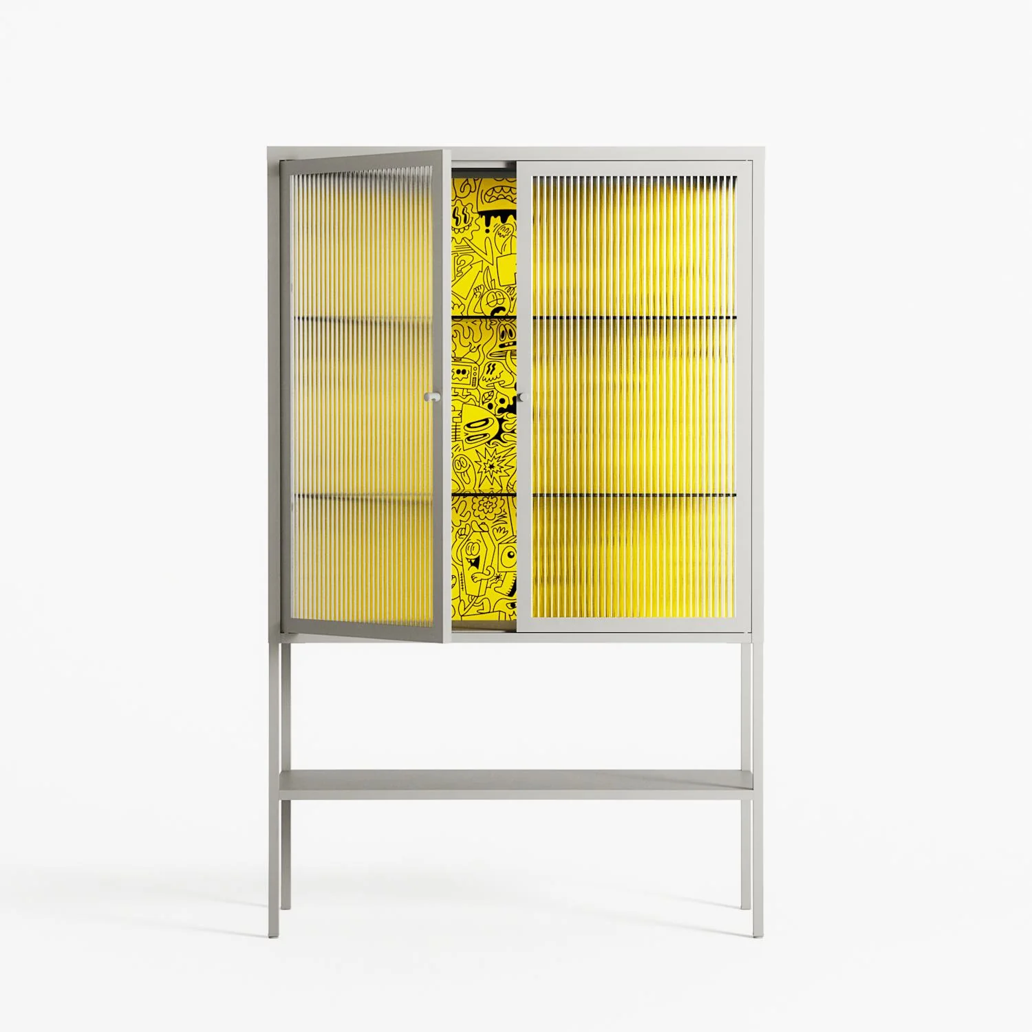 Everything Always - Loft Cabinet - Craig Watkins - Chalk - Reeded glass - Image 2