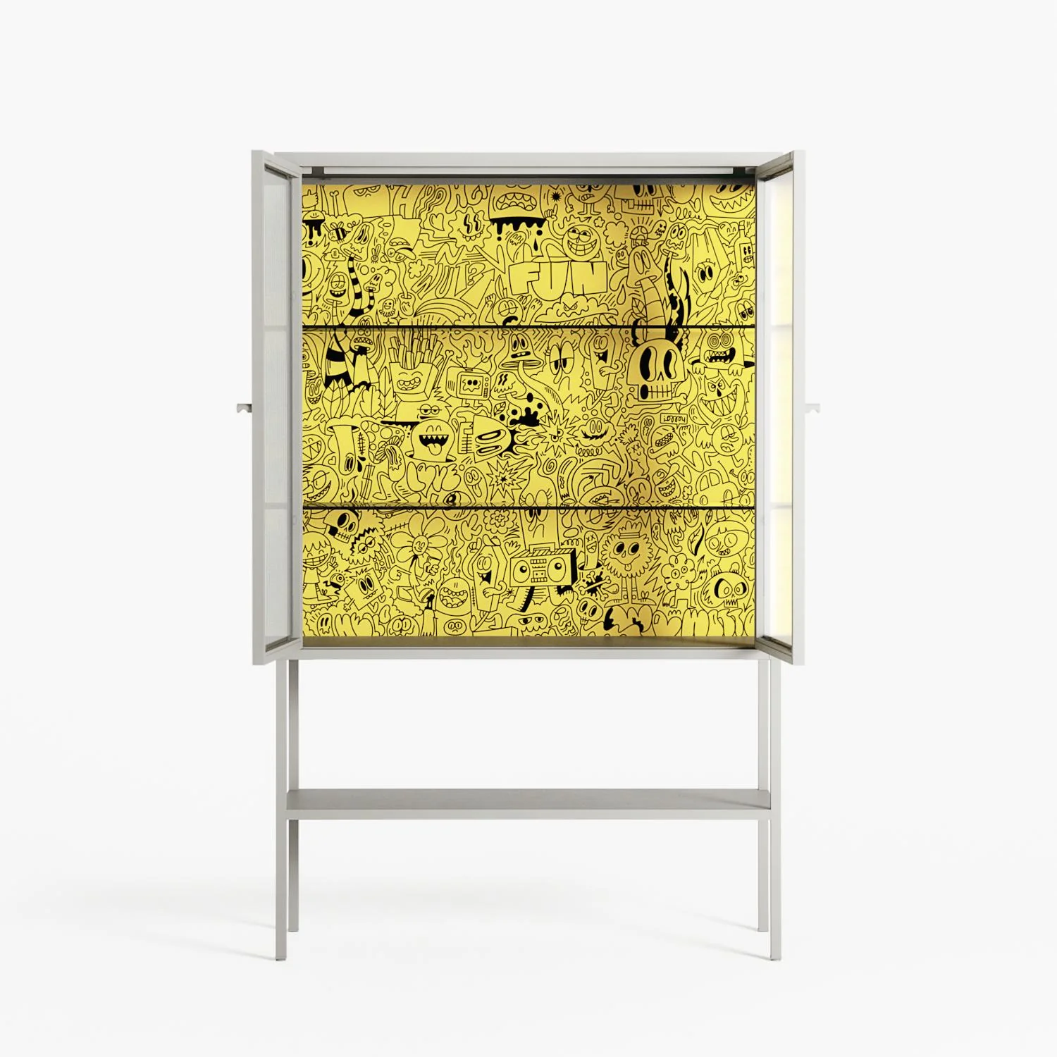 Everything Always - Loft Cabinet - Craig Watkins - Chalk - Reeded glass - Image 3