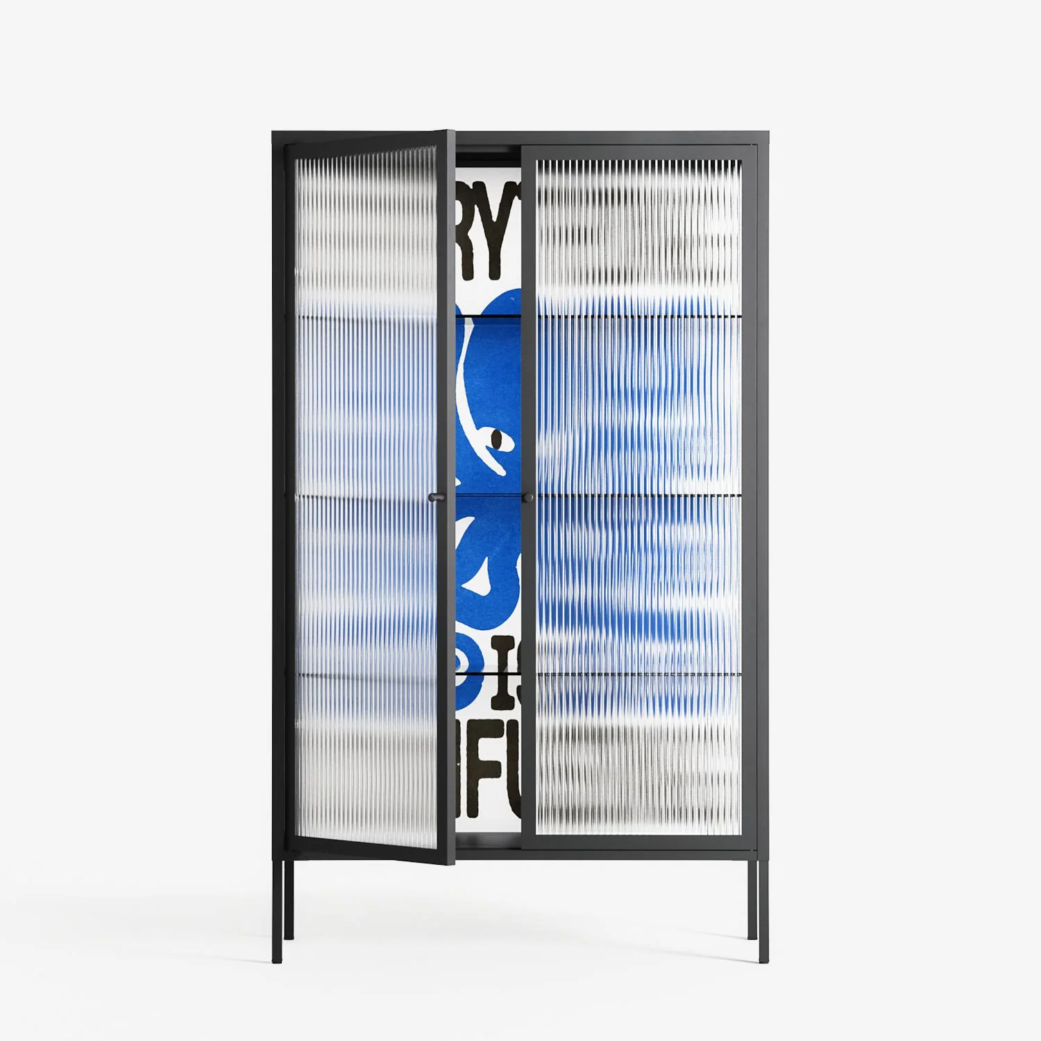 Everything is Confusing - Cabinet - Alexander Khabbazi - Antracite - Reeded glass - Image 2