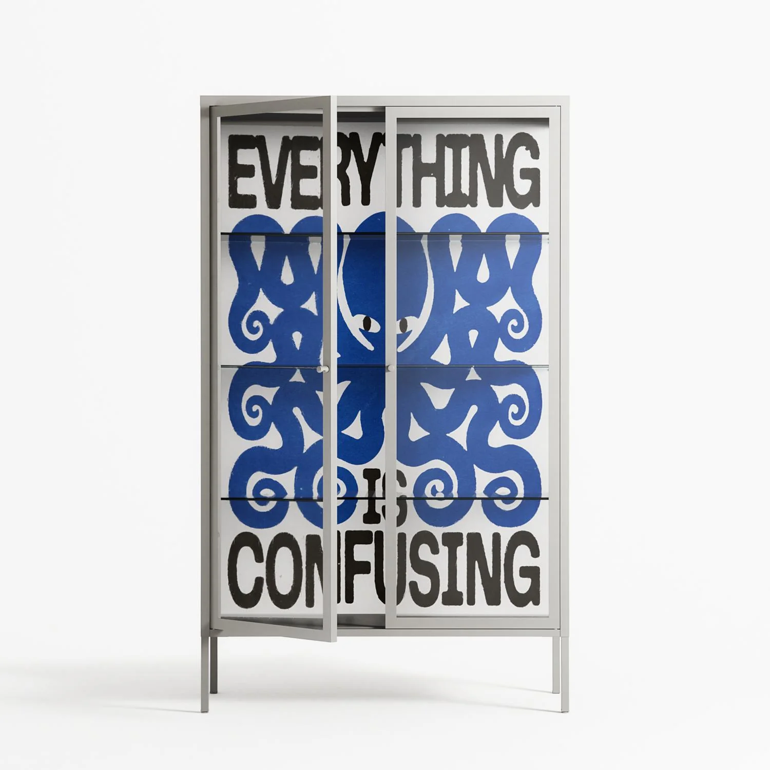 Everything is Confusing - Cabinet - Alexander Khabbazi - Chalk - Clear glass - Image 2