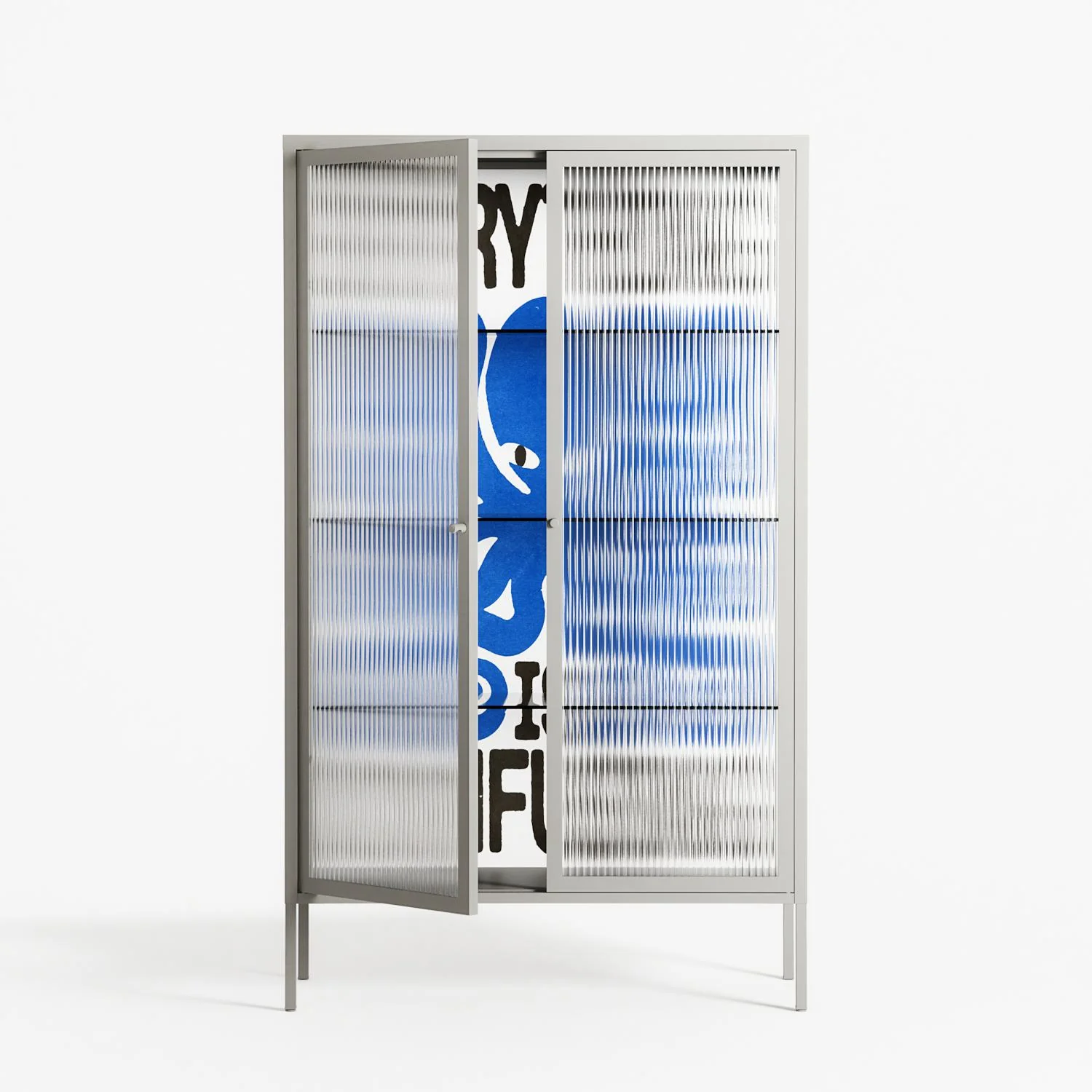 Everything is Confusing - Cabinet - Alexander Khabbazi - Chalk - Reeded glass - Image 2