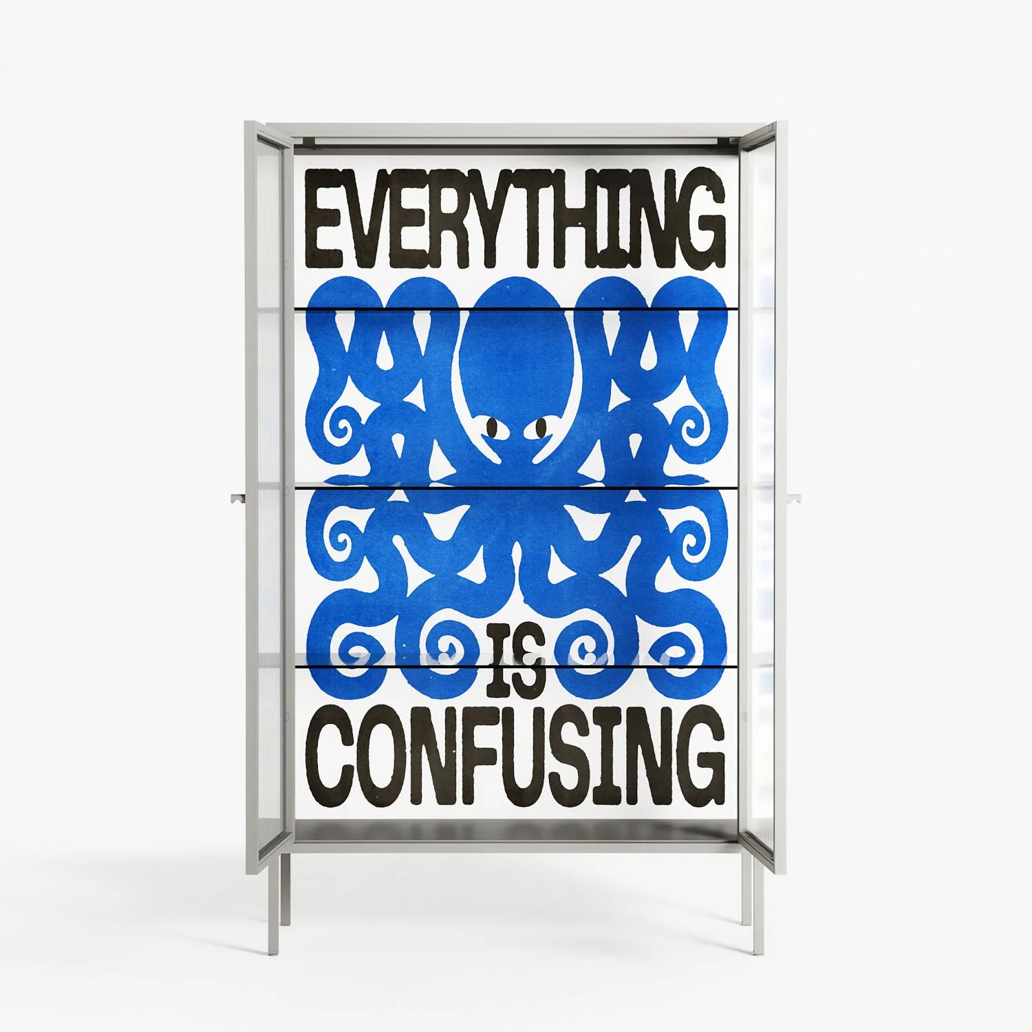 Everything is Confusing - Cabinet - Alexander Khabbazi - Chalk - Reeded glass - Image 3