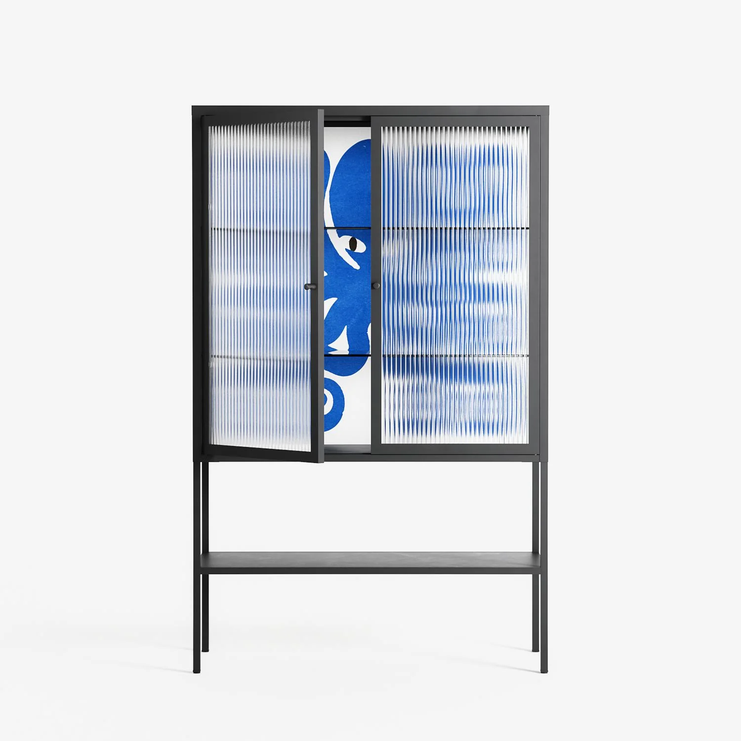 Everything is Confusing - Loft Cabinet - Alexander Khabbazi - Antracite - Reeded glass - Image 2