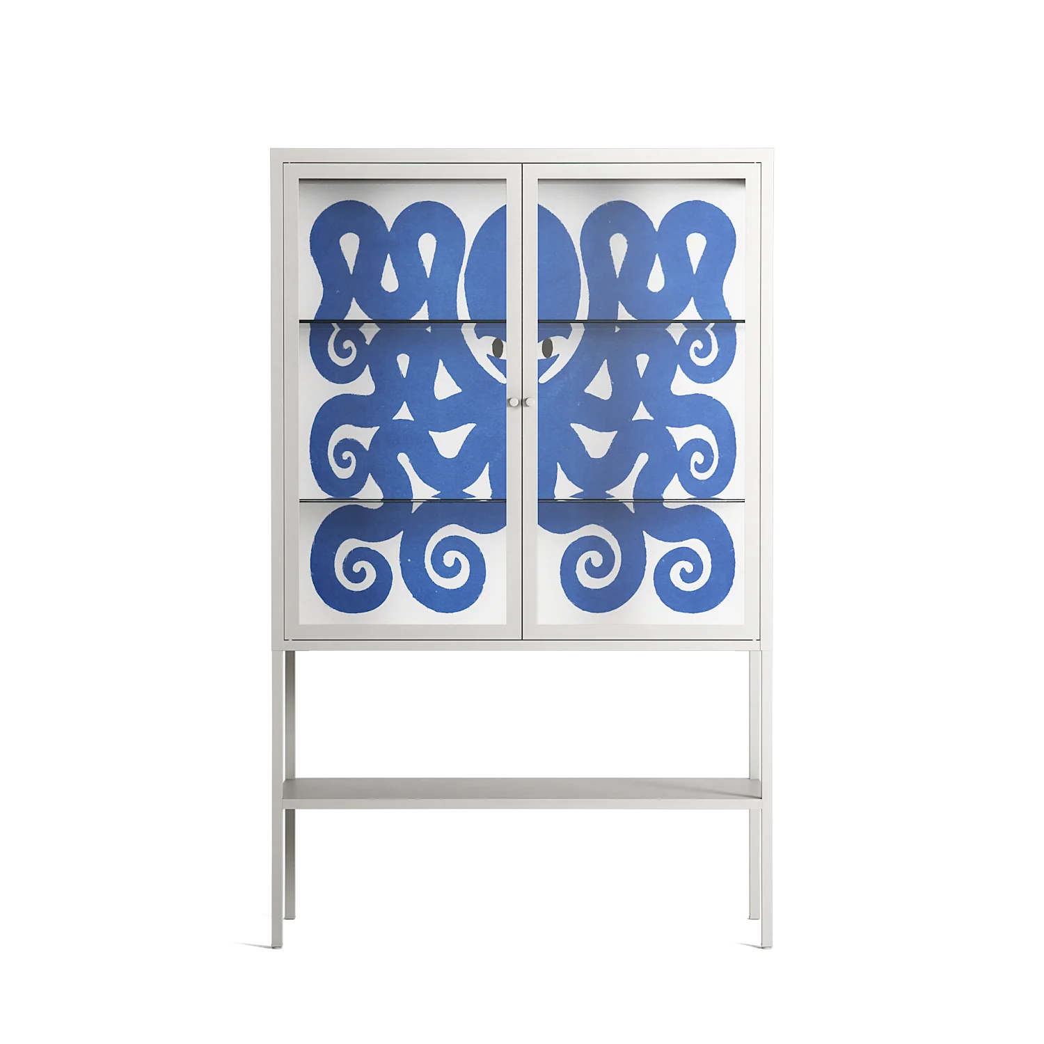 Everything is Confusing - Loft Cabinet - Alexander Khabbazi - Chalk - Clear glass