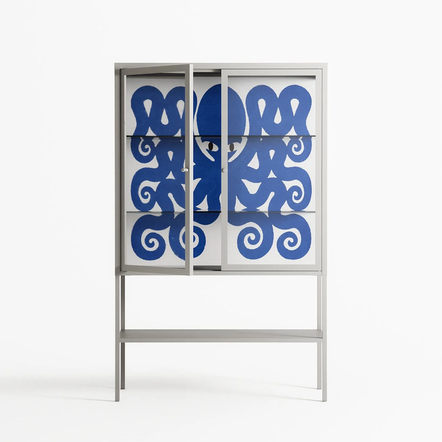 Everything is Confusing - Loft Cabinet - Alexander Khabbazi - Chalk - Clear glass - Image 2