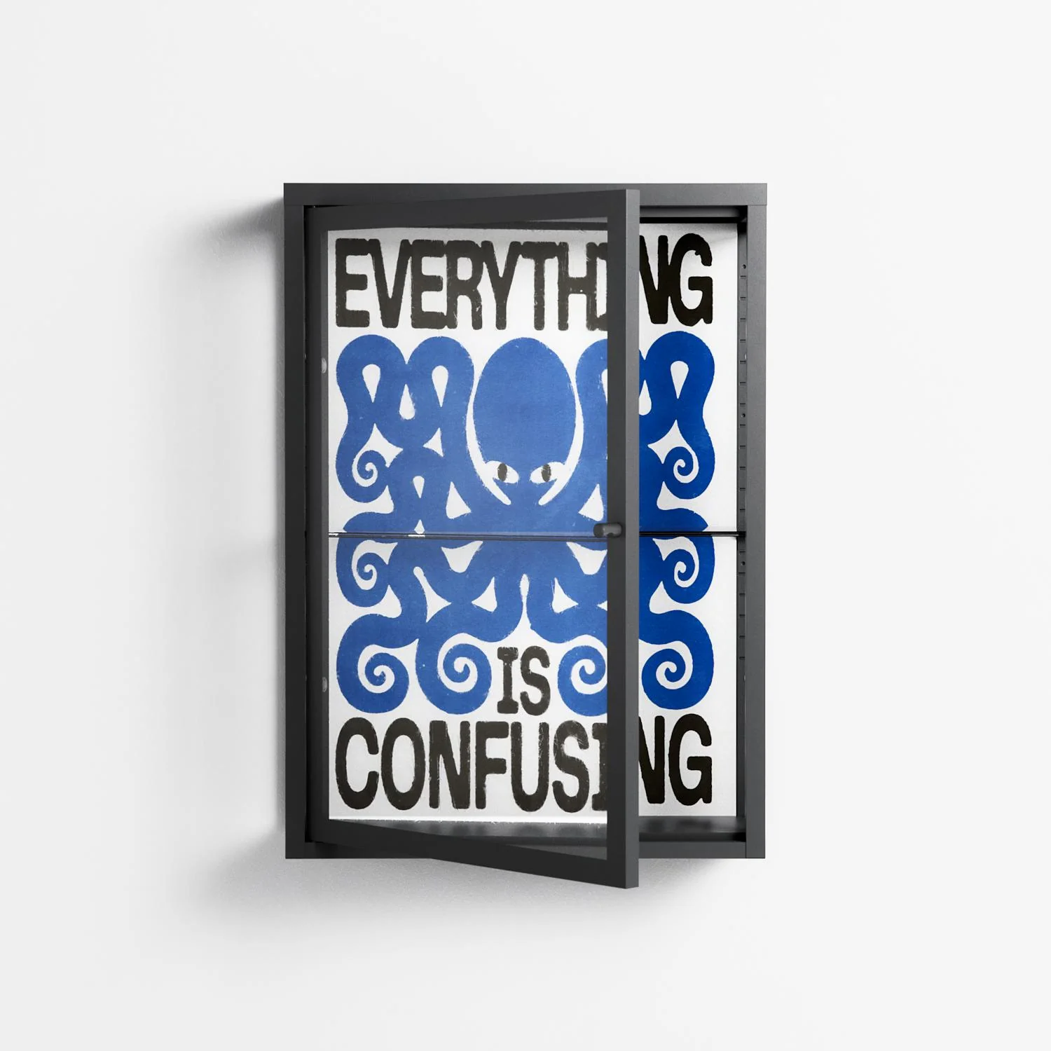 Everything is Confusing - Wall Cabinet - Alexander Khabbazi - Antracite - Clear glass