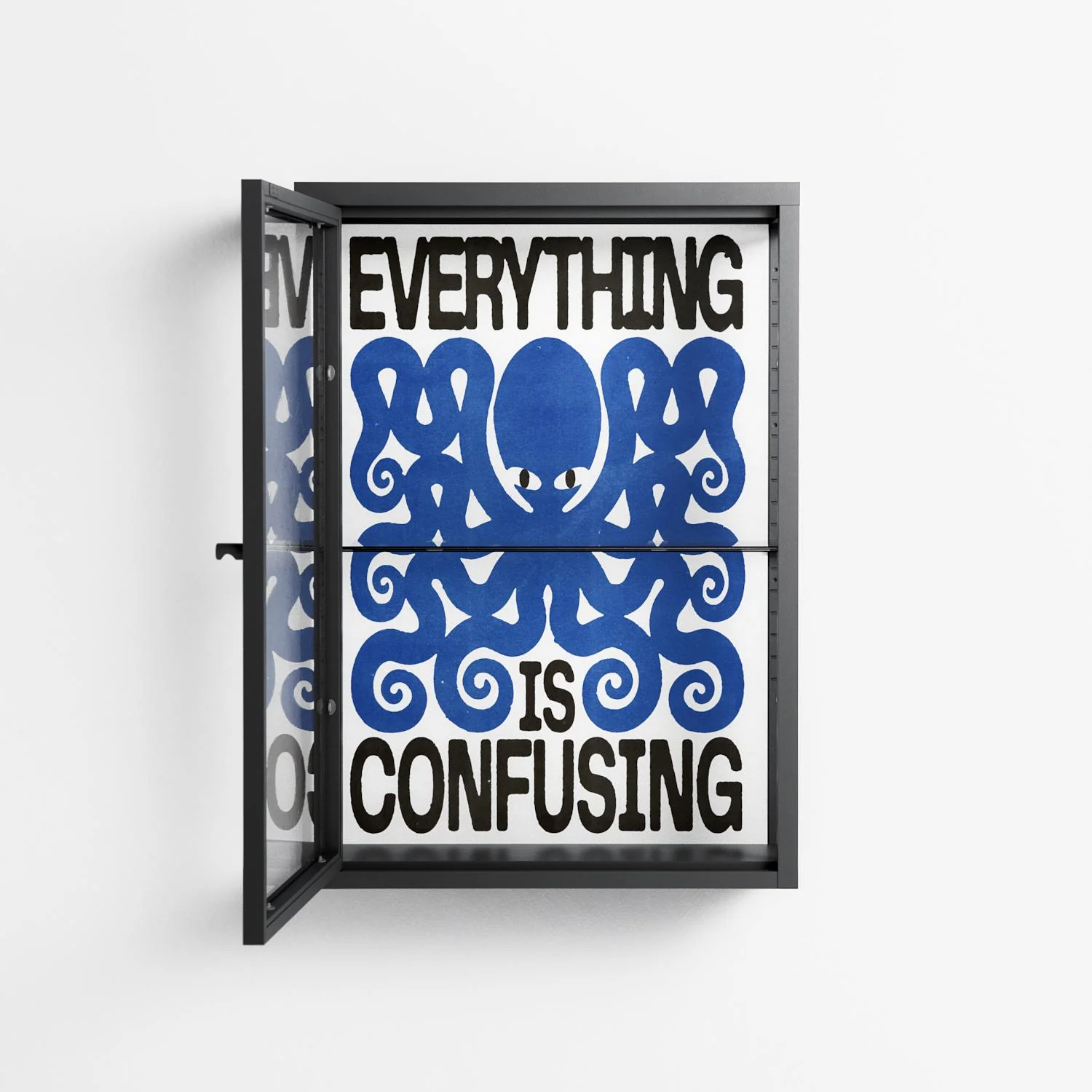 Everything is Confusing - Wall Cabinet - Alexander Khabbazi - Antracite - Clear glass - Image 2
