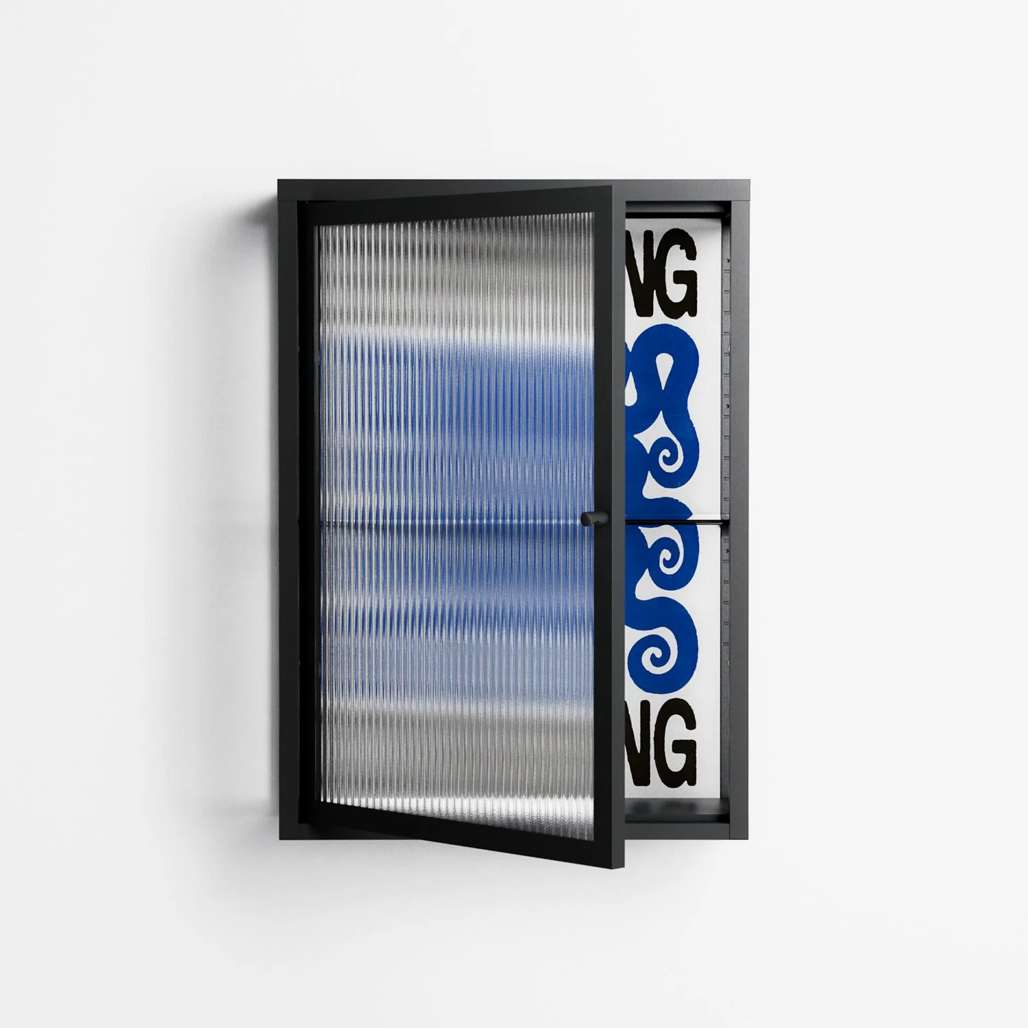 Everything is Confusing - Wall Cabinet - Alexander Khabbazi - Antracite - Reeded glass