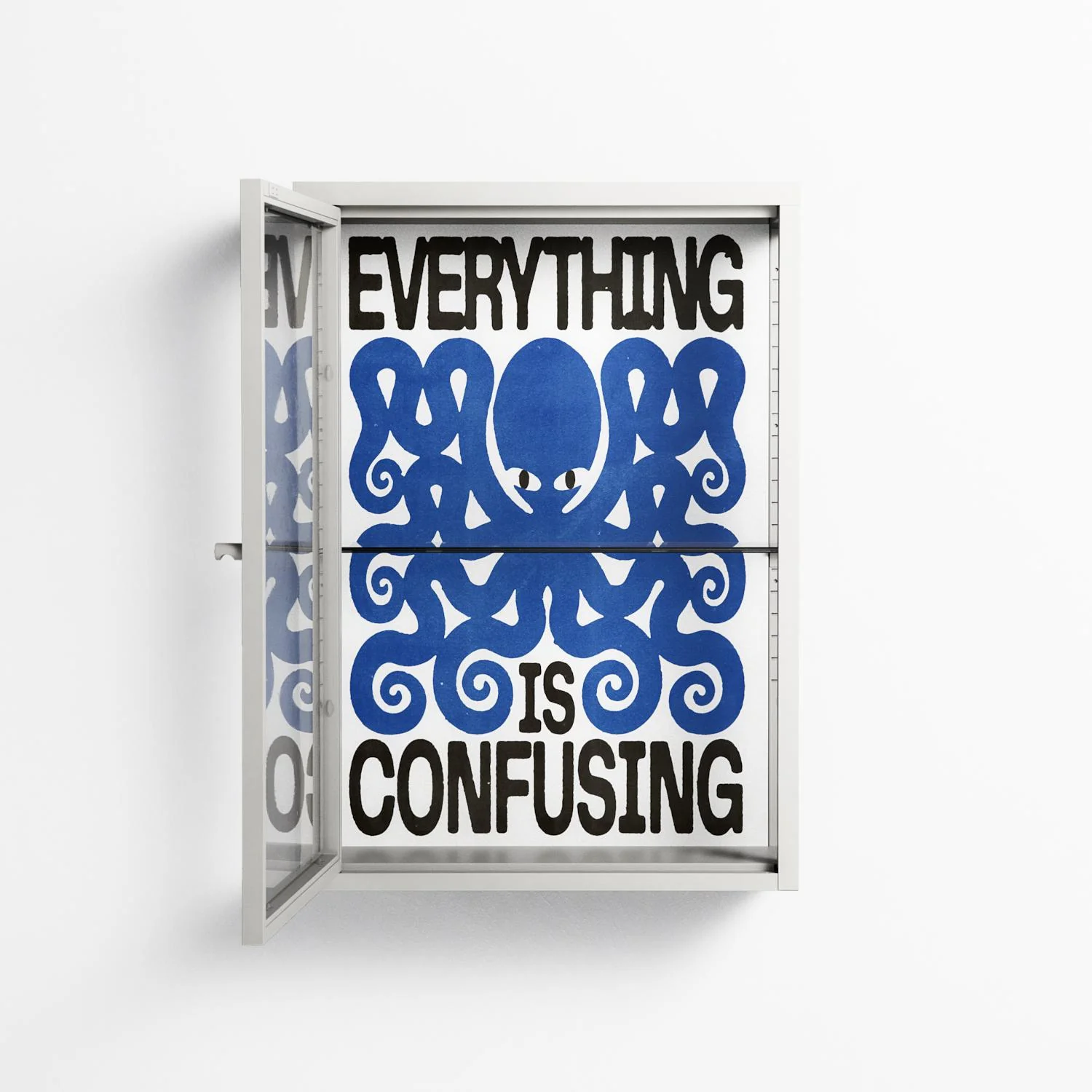 Everything is Confusing - Wall Cabinet - Alexander Khabbazi - Chalk - Clear glass - Image 2