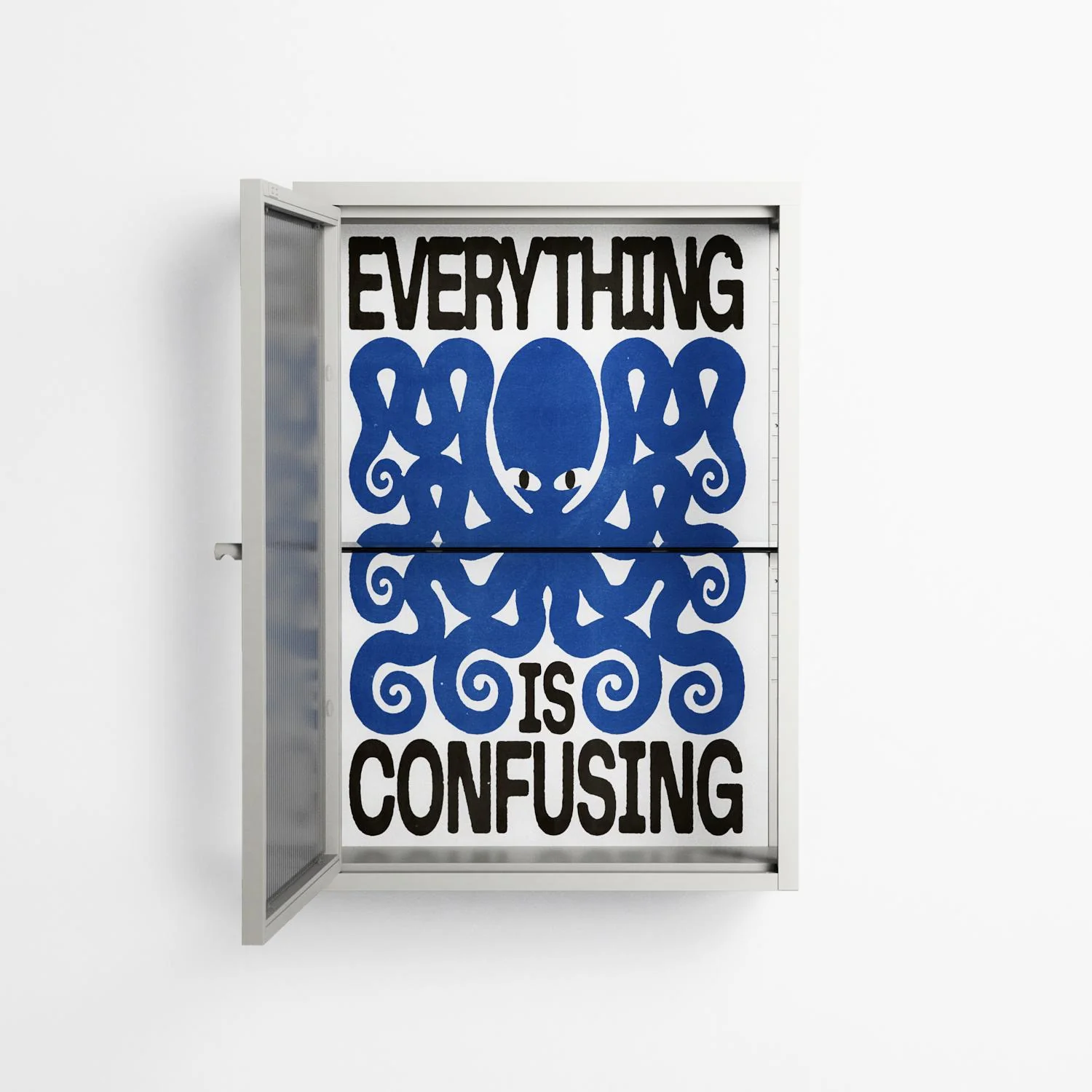 Everything is Confusing - Wall Cabinet - Alexander Khabbazi - Chalk - Reeded glass - Image 2