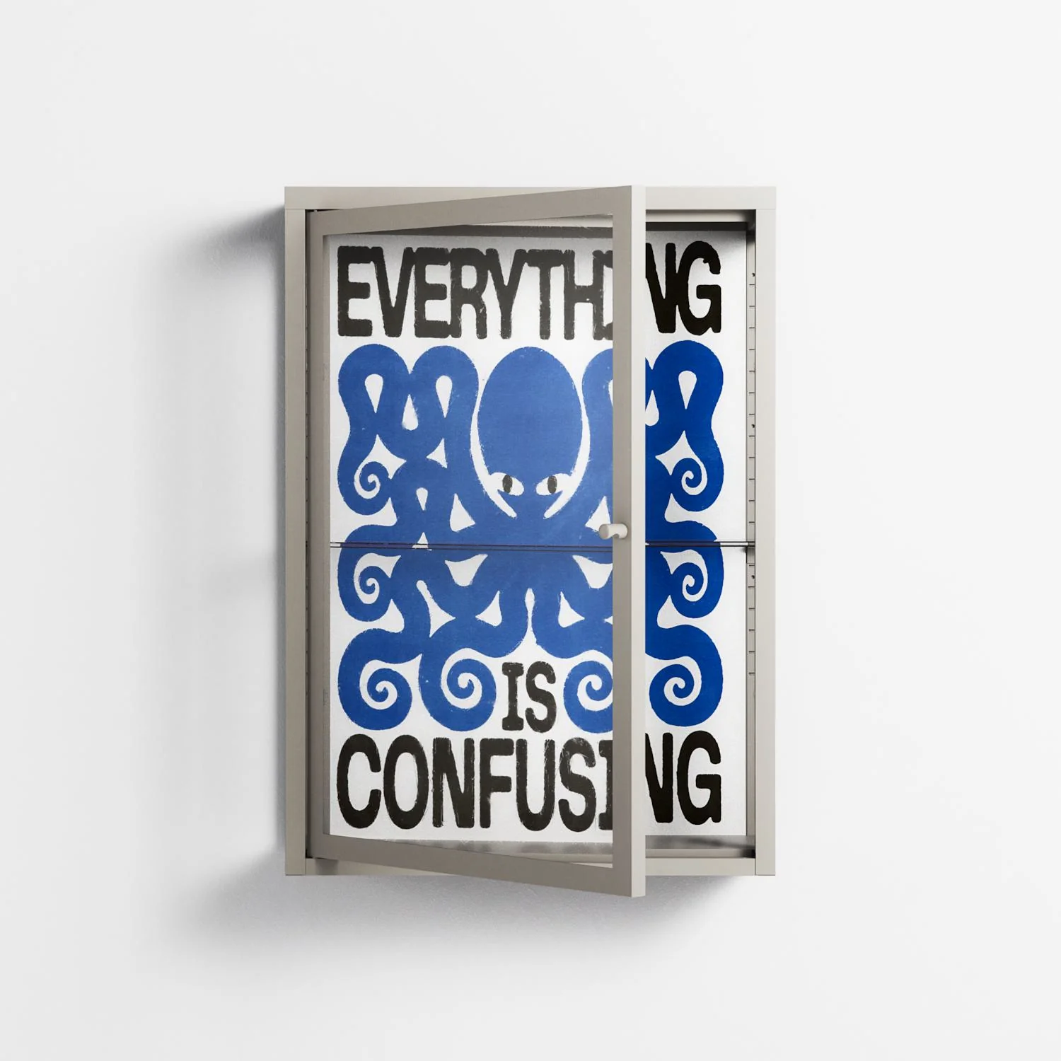 Everything is Confusing - Wall Cabinet - Alexander Khabbazi - Pebble - Clear glass