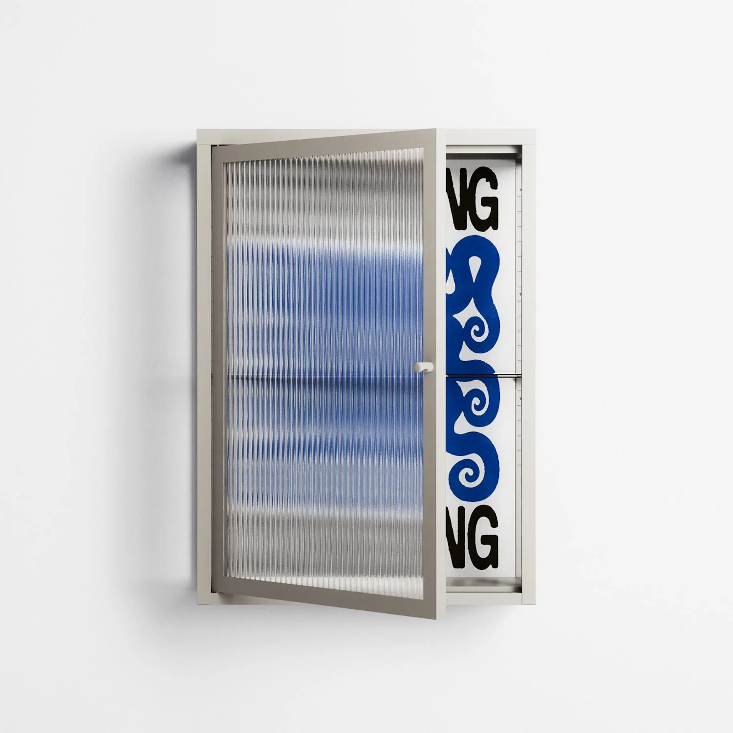 Everything is Confusing - Wall Cabinet - Alexander Khabbazi - Pebble - Reeded glass