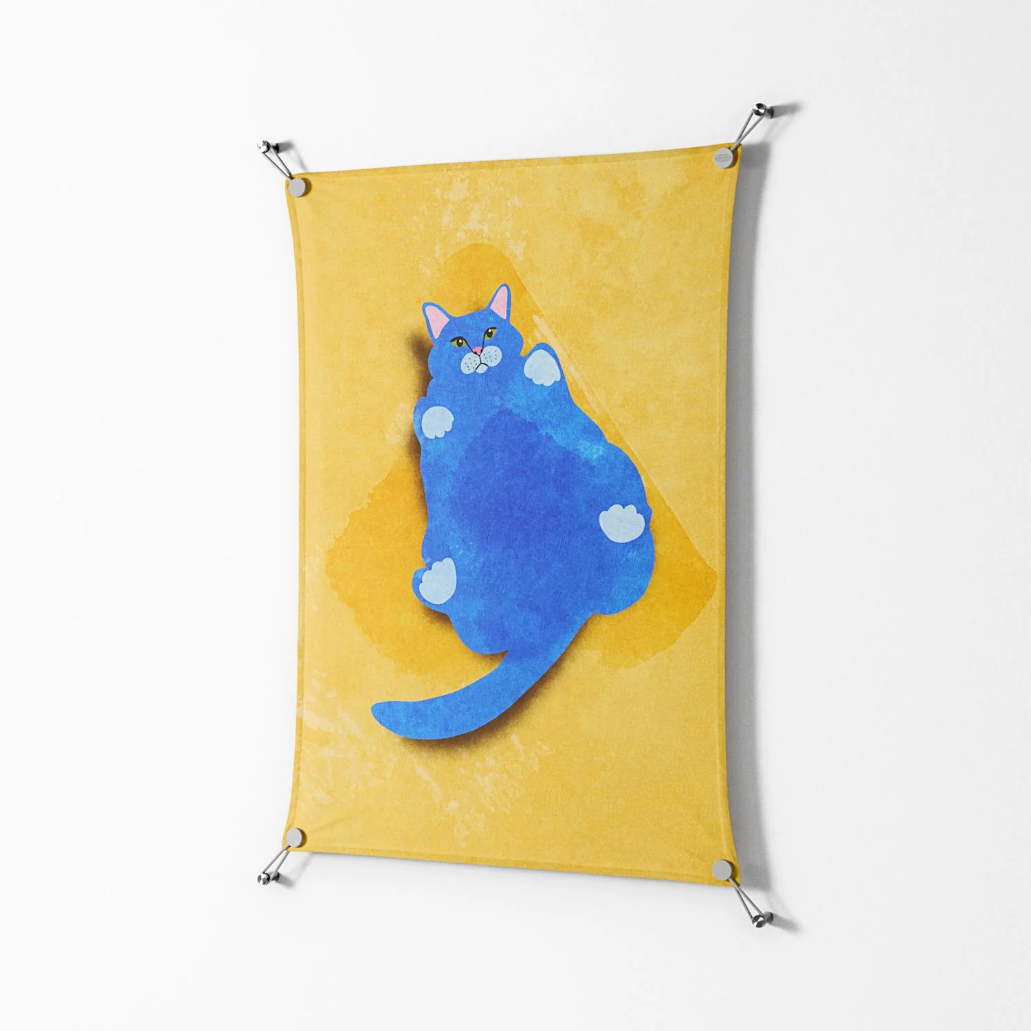 Fat Cat - Work On Wall - Raissa Oltmanns - Silver - 70 x 100 cm - Image 2