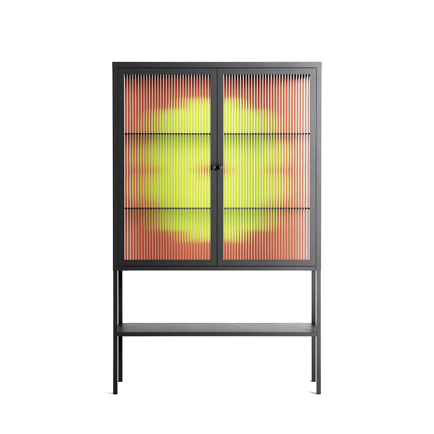 Fernis - Loft Cabinet - Linus Lohoff - Antracite - Reeded glass