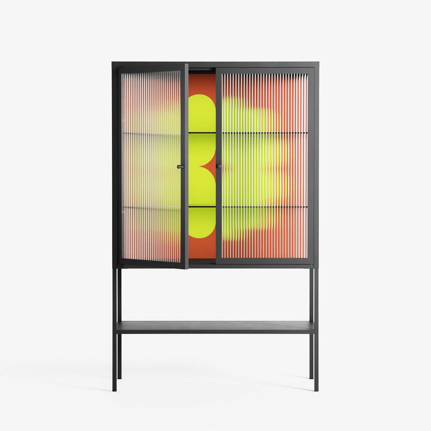 Fernis - Loft Cabinet - Linus Lohoff - Antracite - Reeded glass - Image 2