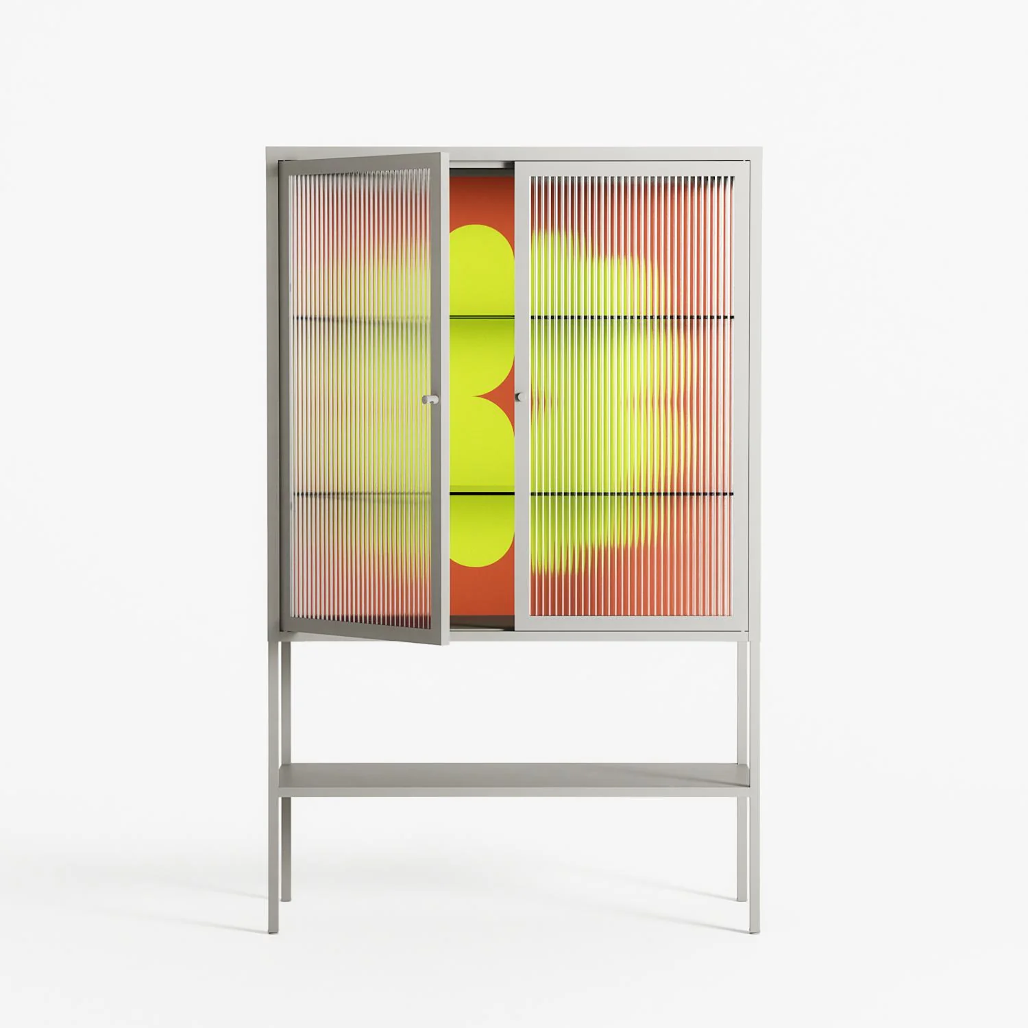 Fernis - Loft Cabinet - Linus Lohoff - Chalk - Reeded glass - Image 2