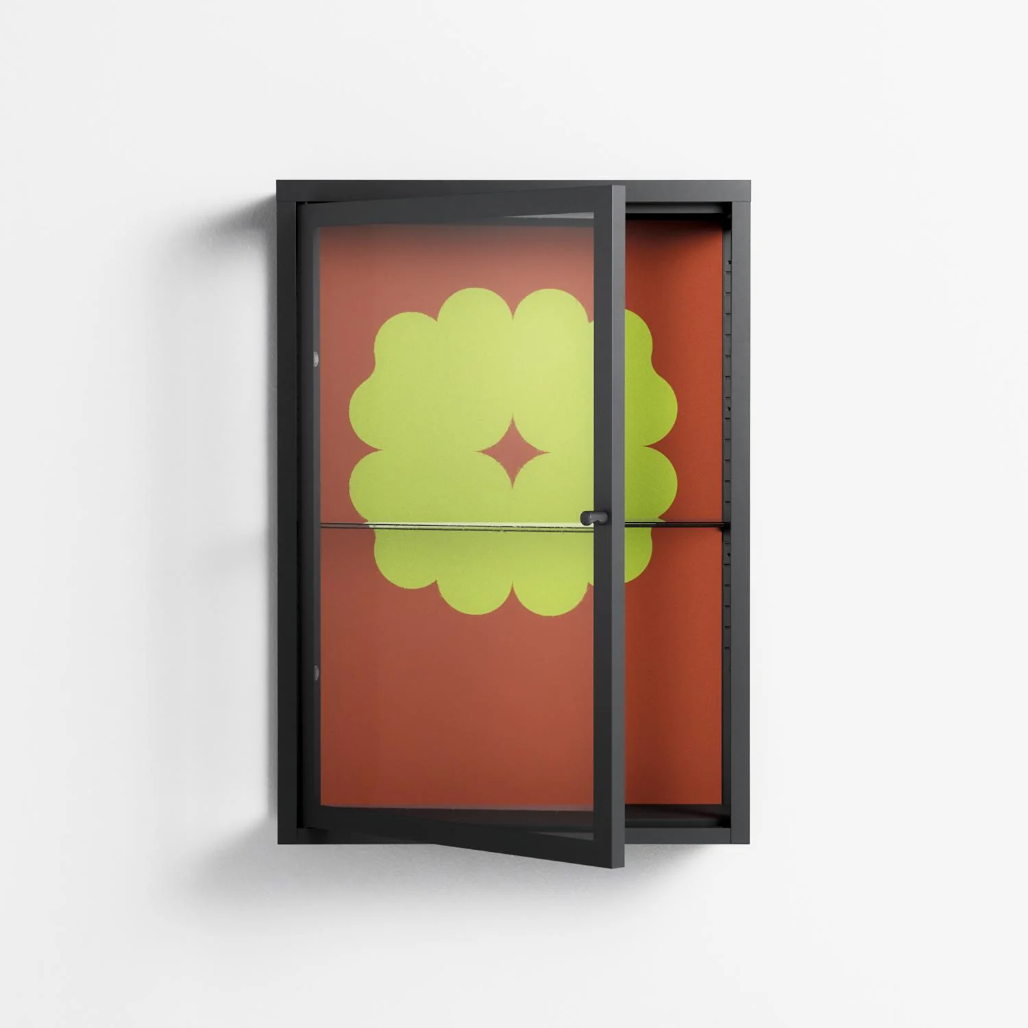Fernis - Wall Cabinet - Linus Lohoff - Antracite - Clear glass - Image 2
