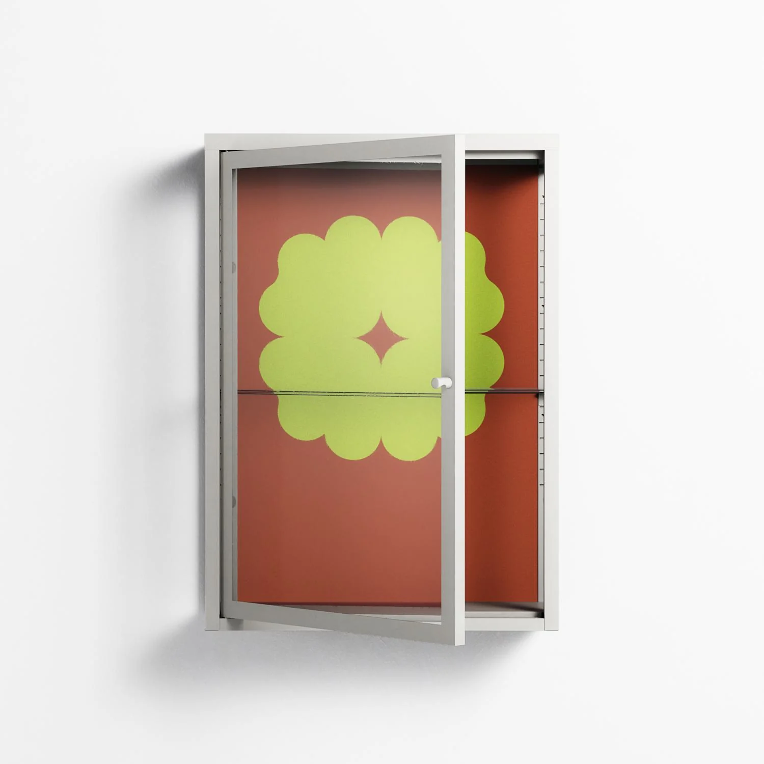 Fernis - Wall Cabinet - Linus Lohoff - Chalk - Clear glass - Image 2