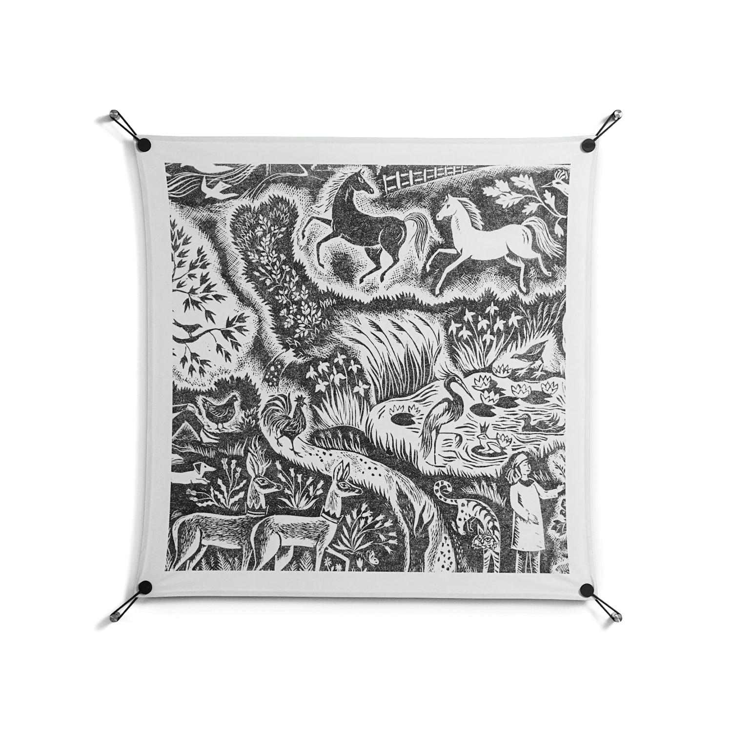 Flight Of Fancy 3 - Work On Wall - Diana Catchpole - Black - 90 x 90 cm - Image 2