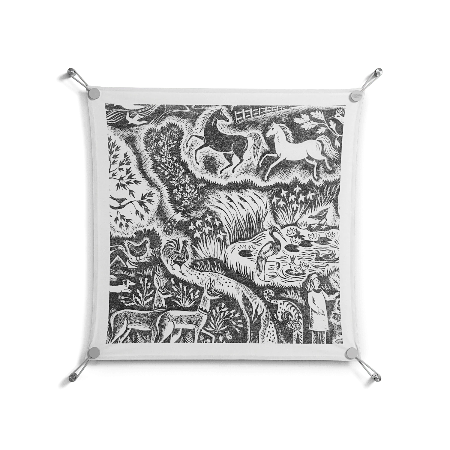 Flight Of Fancy 3 - Work On Wall - Diana Catchpole - Silver - 70 x 70 cm - Image 2