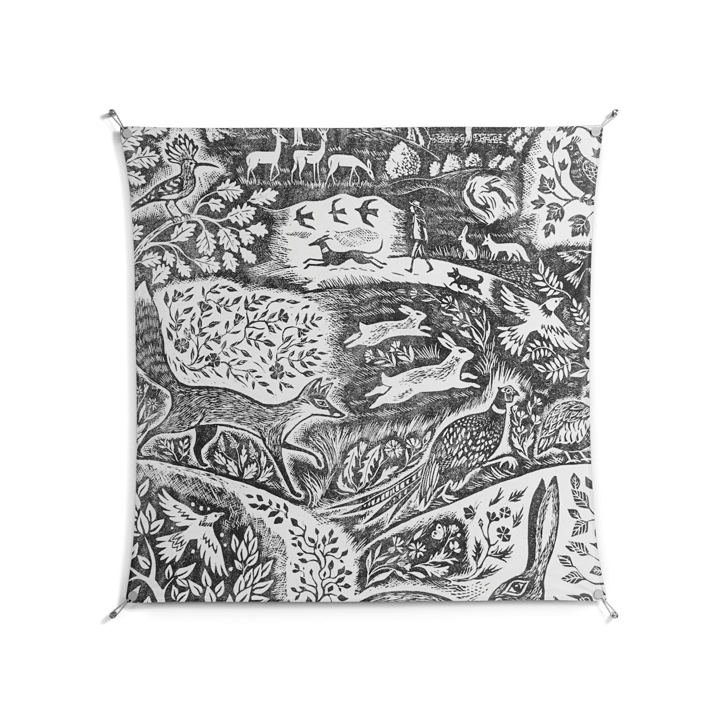 Flight Of Fancy - Work On Wall - Diana Catchpole - Silver - 140 x 140 cm - Image 2