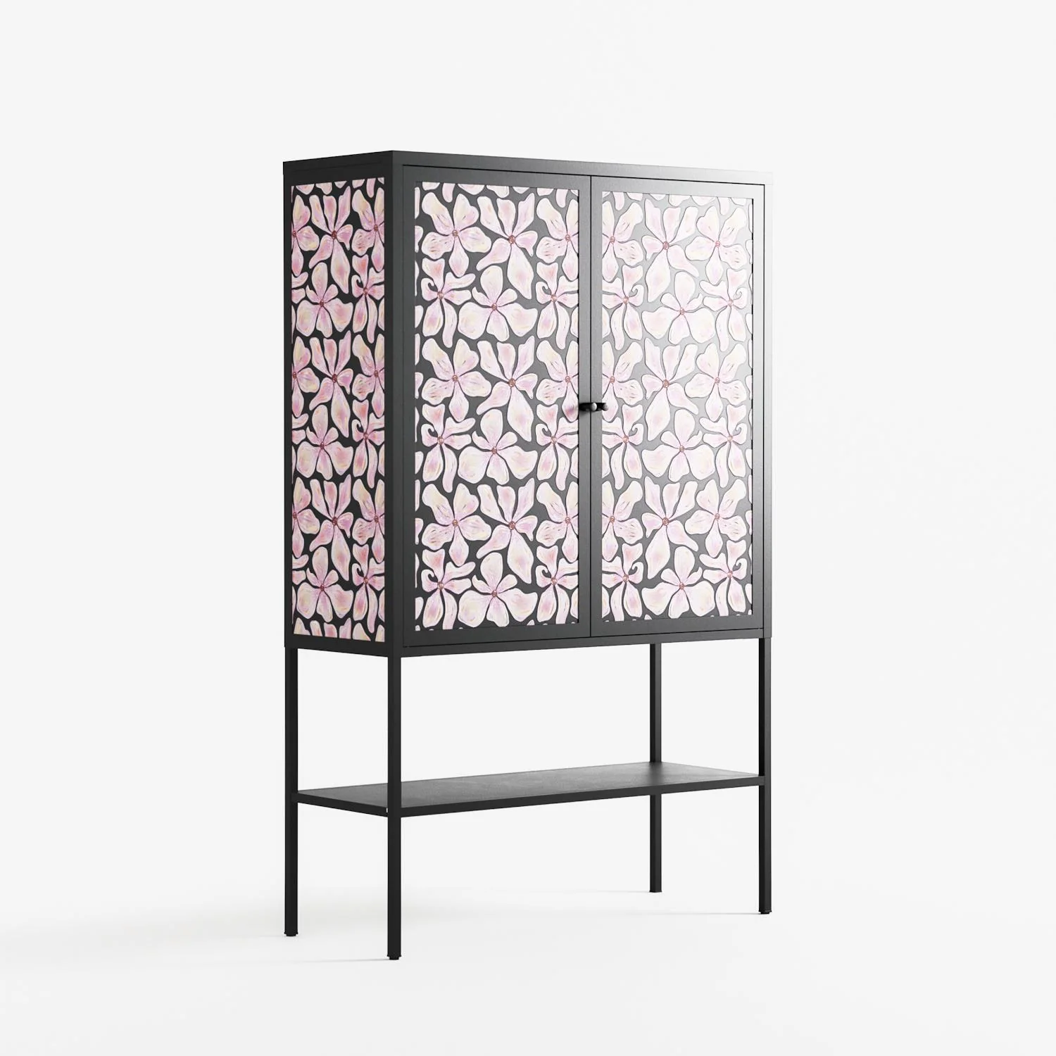 Floating Blossom Pattern - Loft Cabinet - Raissa Oltmanns - Antracite - Overlay Metal - Image 4
